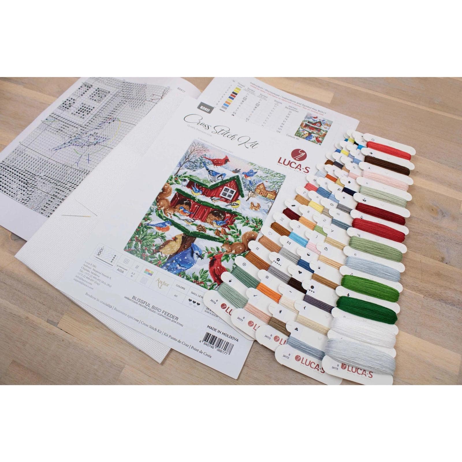 Luca-S Blissful Bird Feeder Counted Cross Stitch Kit