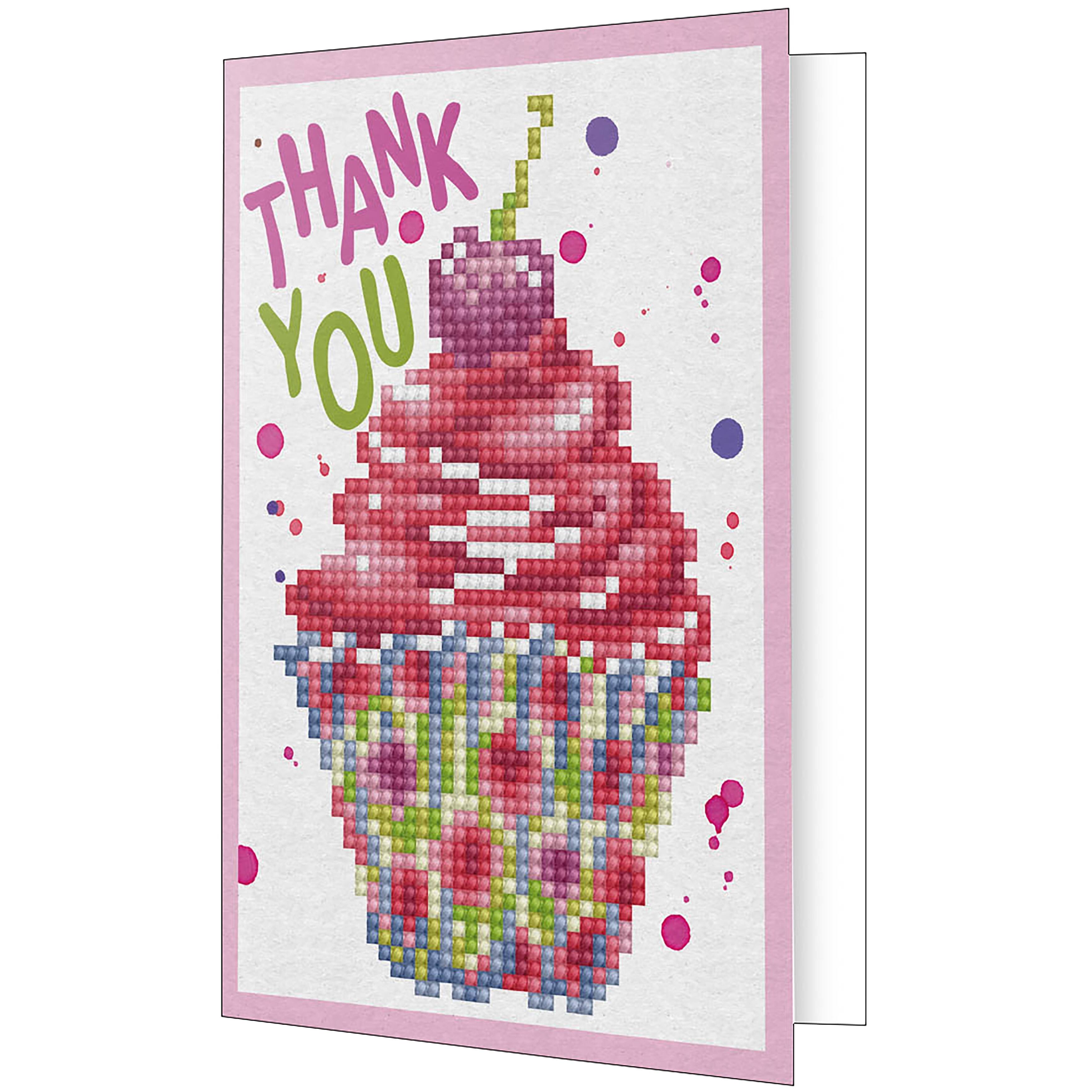 Diamond Dotz&#xAE; Cupcake Thank You Facet Art Card Kit