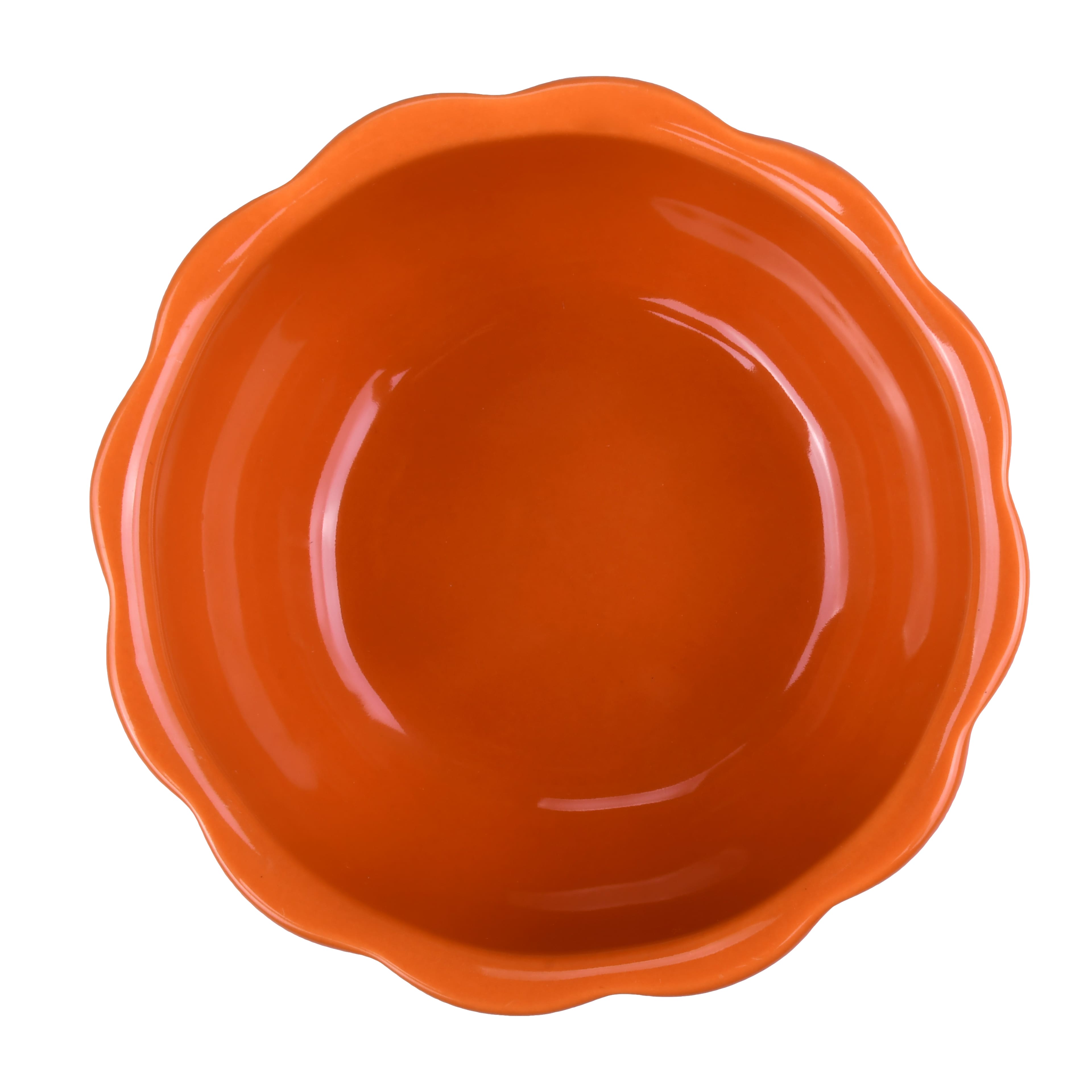 4&#x22; Orange Ceramic Pumpkin Ramekin by Makery&#x2122;