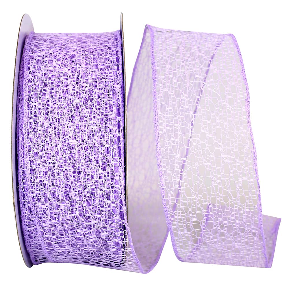 JAM Paper 2.5&#x22; x 25yd. Web Natural Wired Ribbon