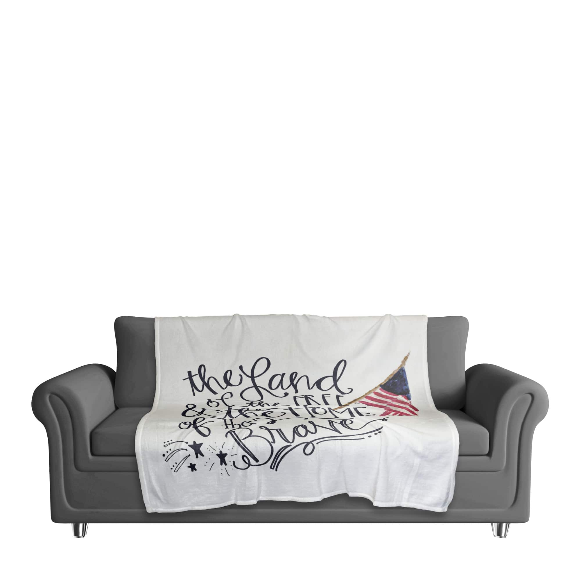 Land of the Free Coral Fleece Blanket