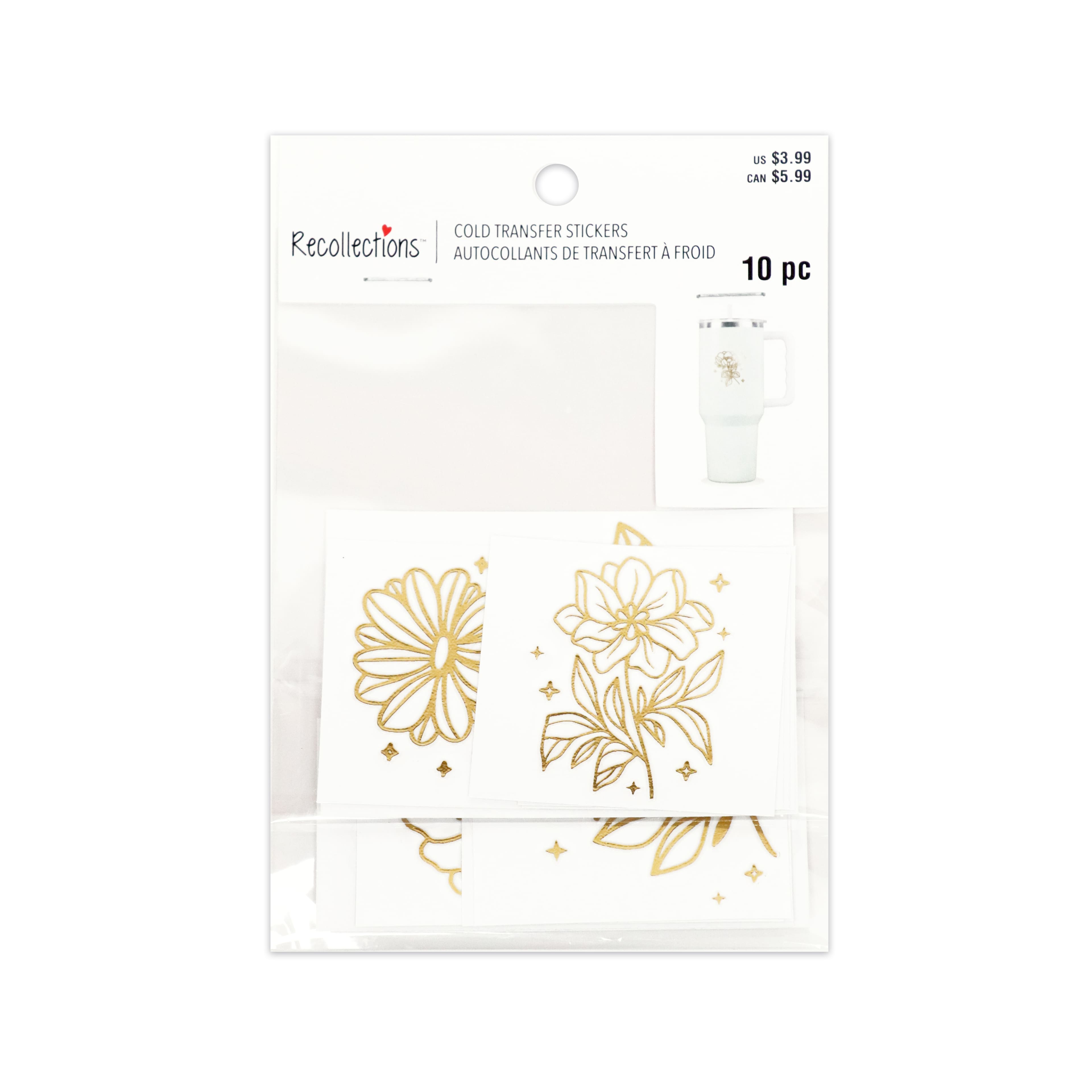 Gold Flower Cold Transfer Stickers by Recollections&#x2122;