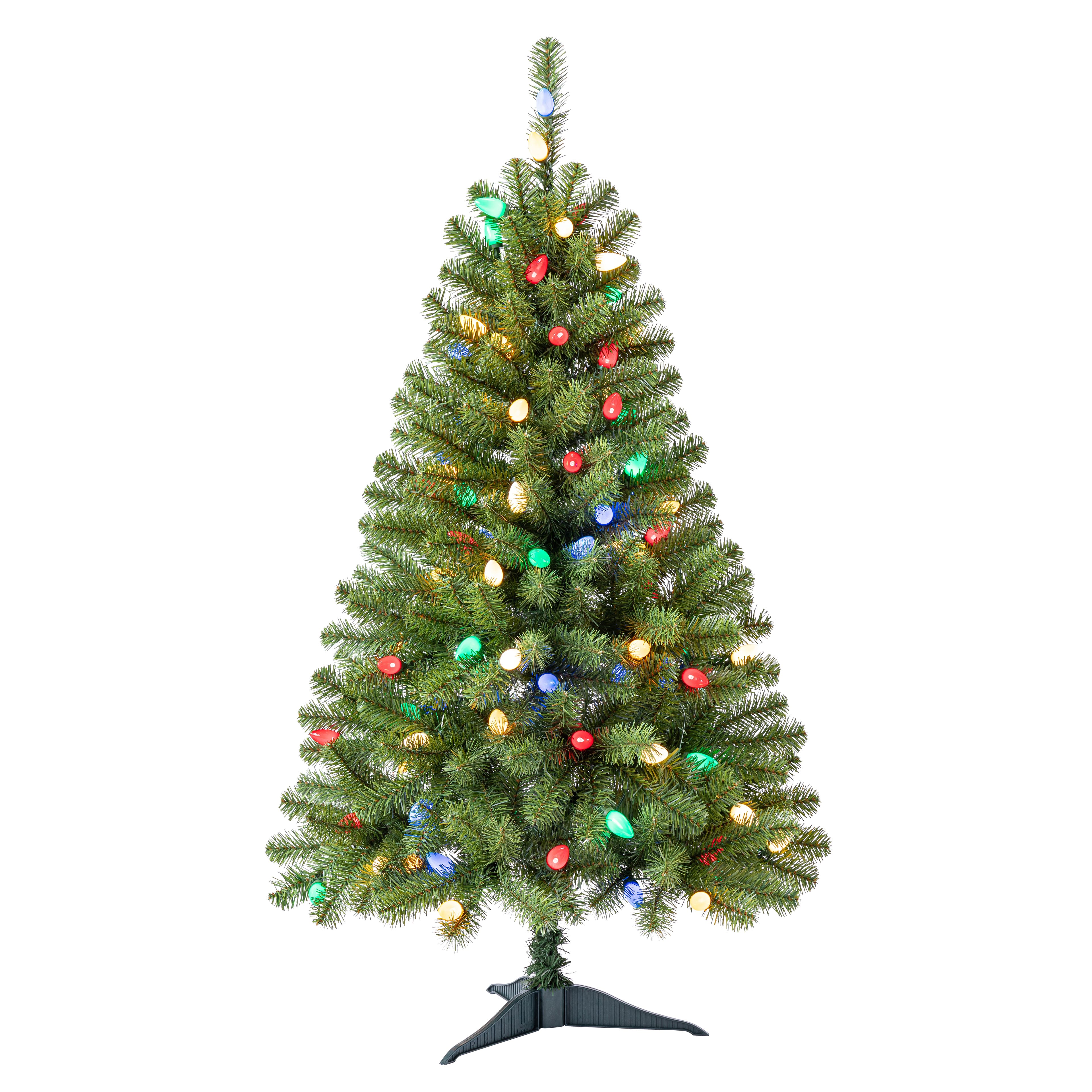 4ft. Pre-Lit Lakewood Spruce Artifical Christmas Tree, C7 Multicolor LED Lights by Ashland&#xAE;