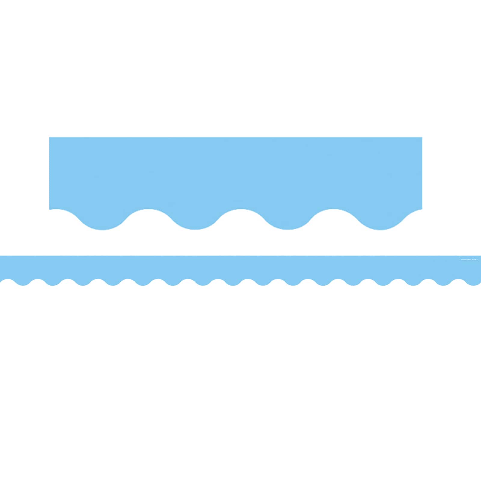 Light Blue Scalloped Border Trim, 210ft.