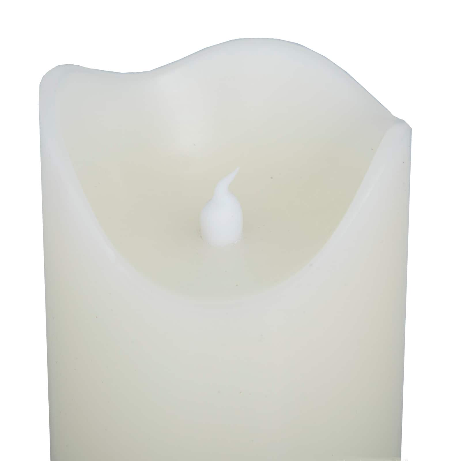 White Traditional Flameless Candle Set