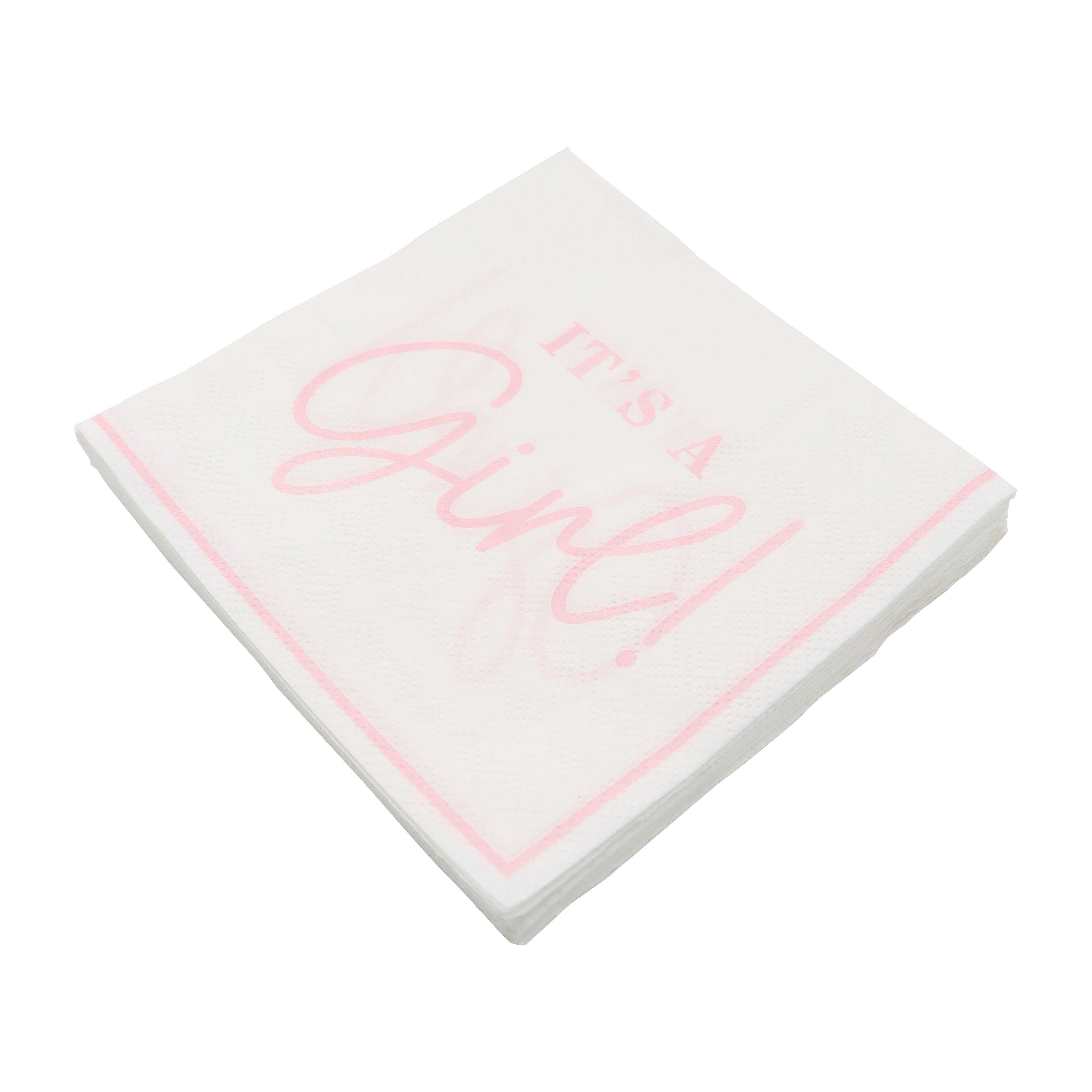 24 Packs: 20 ct. (480 total) It's a Girl Beverage Napkins by Celebrate It™