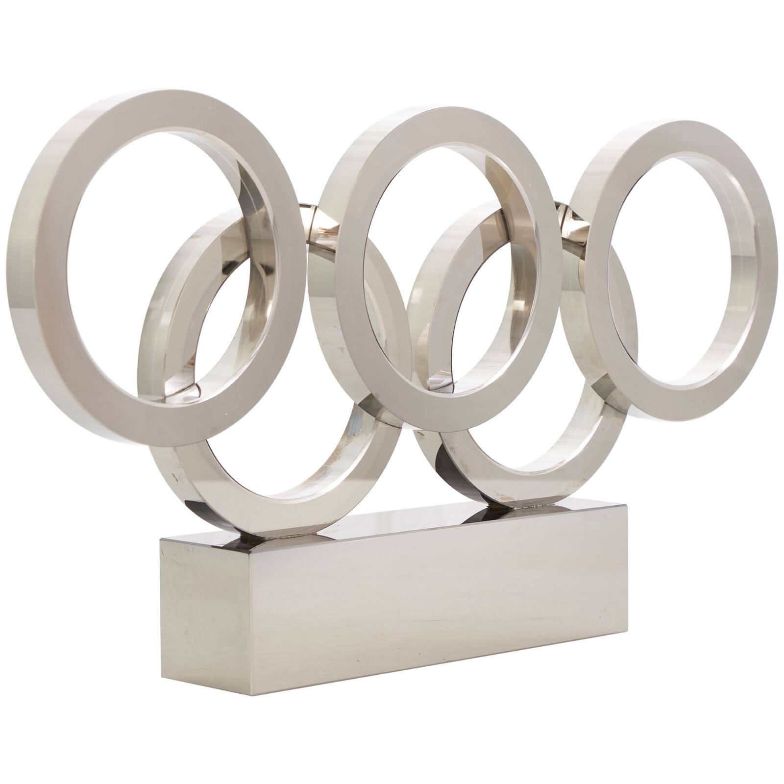 15" Black Crystal Geometric Sculpture