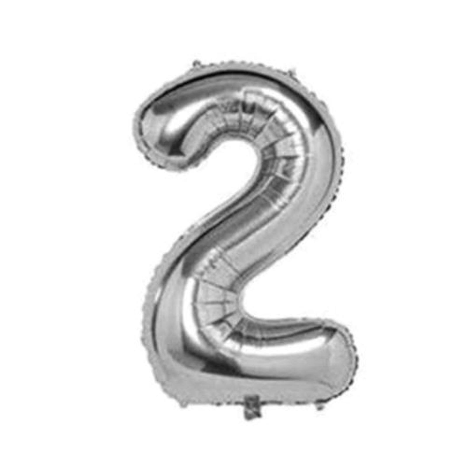 Wizardi 32" Silver Number Foil Balloon