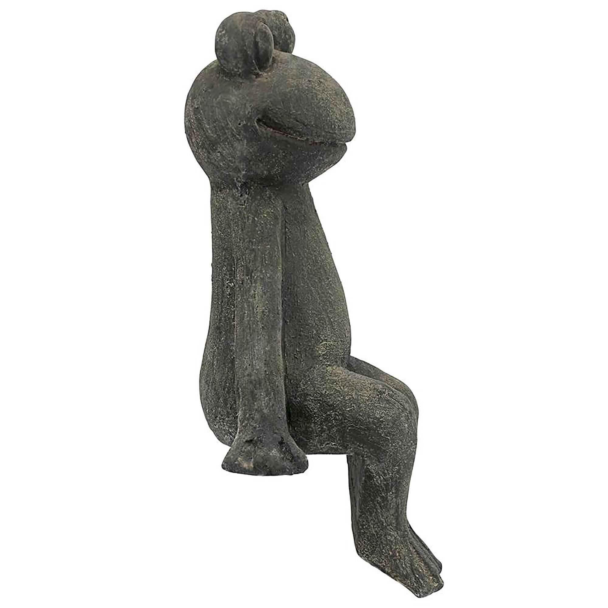 Design Toscano 16.5&#x22; Take a Toad Off Sitting Frog Statue