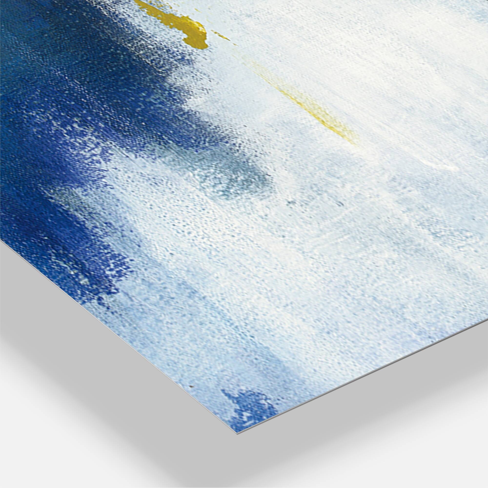 Designart &#x27;Blue Glam Texture Ii Modern Multipanel Wall Clock