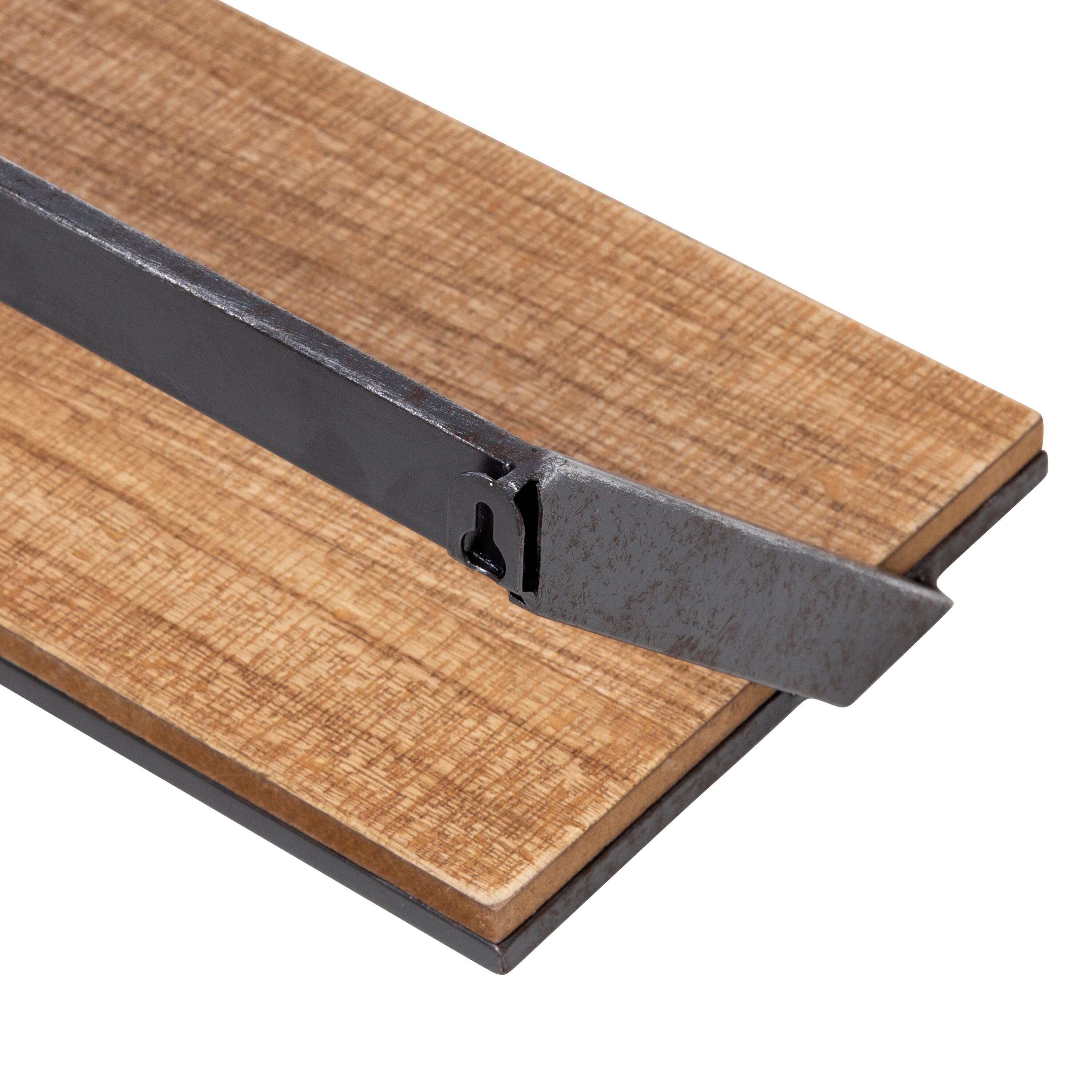 Honey Can Do Floating Decorative Metal & Wood Wall Shelves, 3ct.