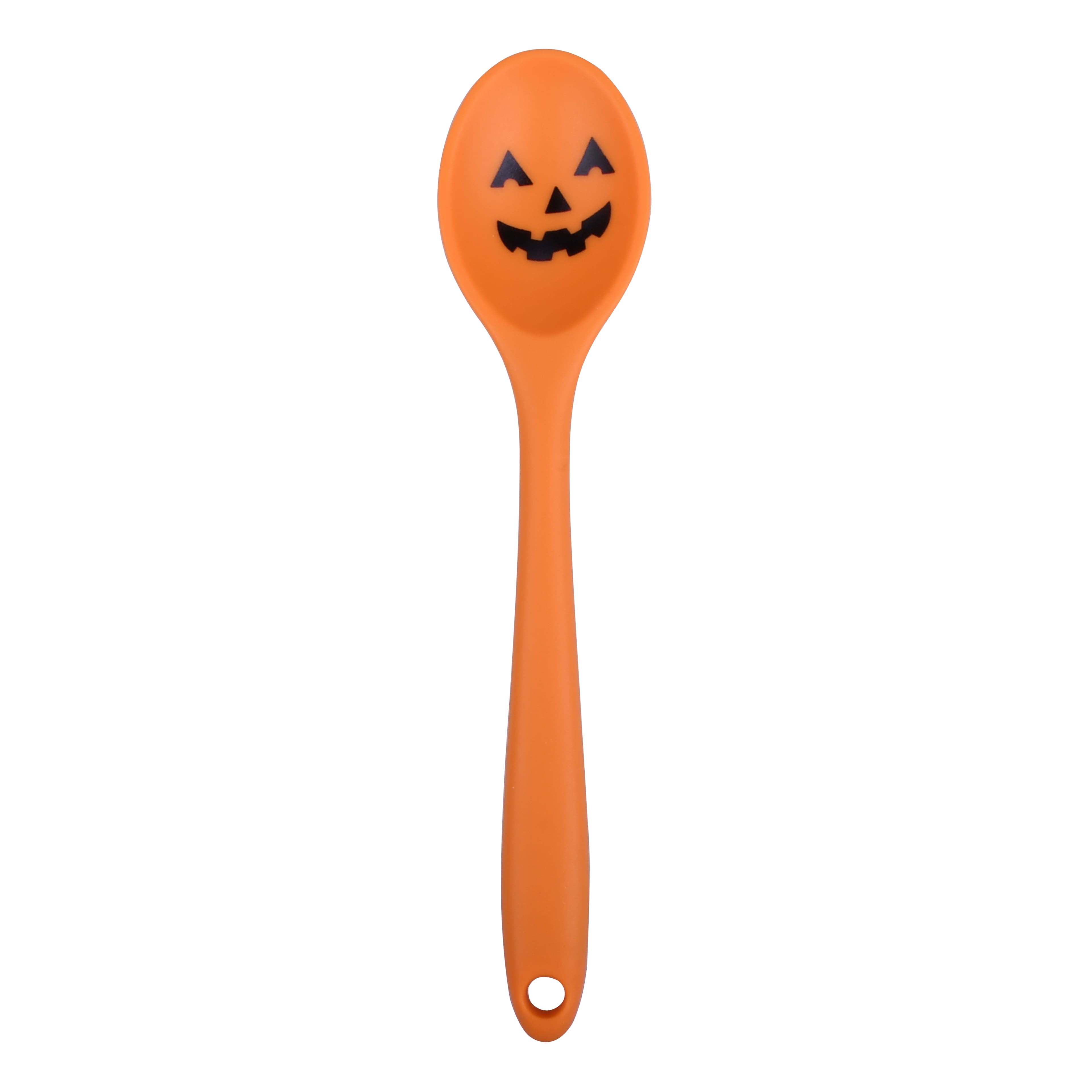 Mini Orange Jack-o&#x27;-Lantern Silicone Spoon by Makery&#x2122;