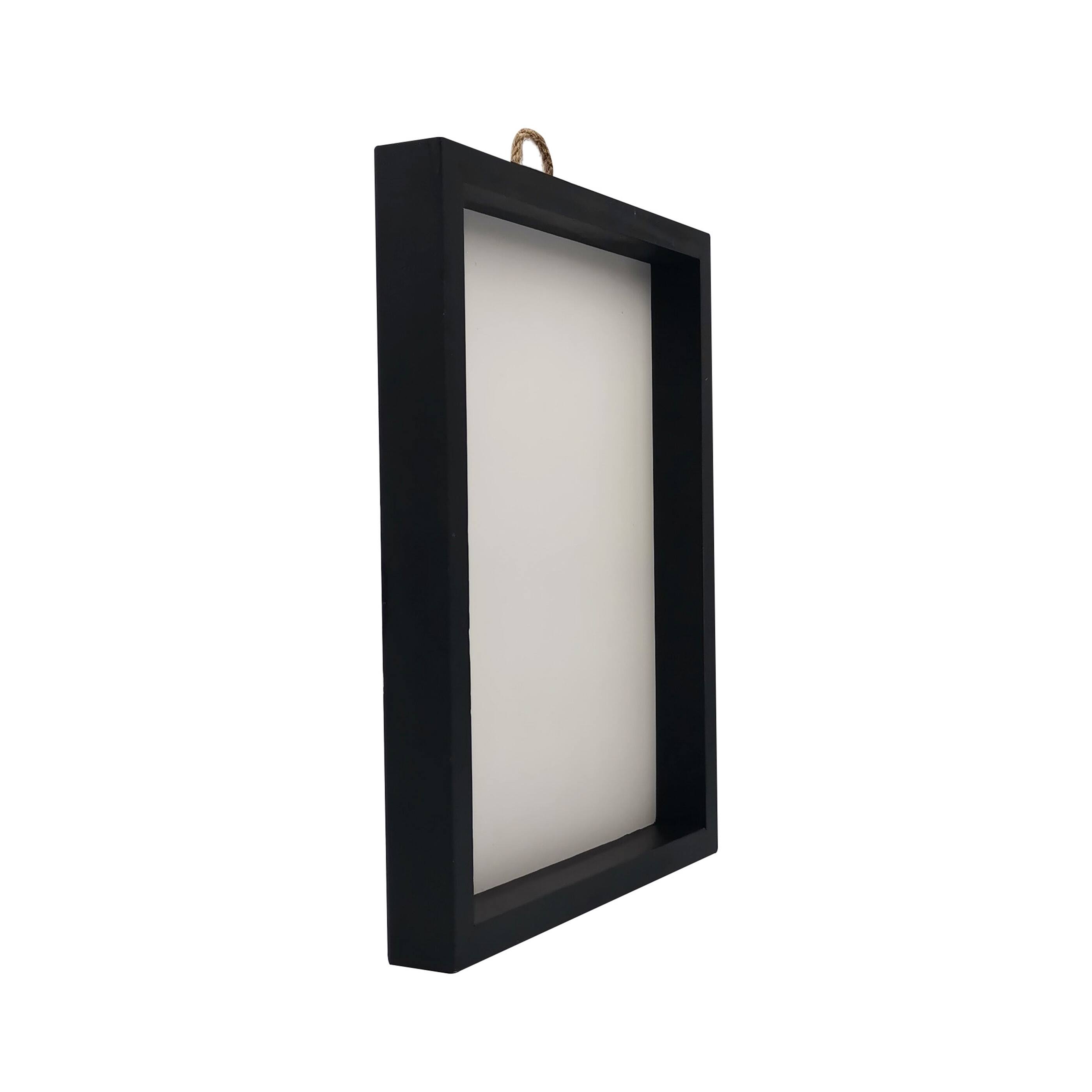 6 Pack: 8&#x22; x 10&#x22; White Plaque with Black Frame by Make Market&#xAE;