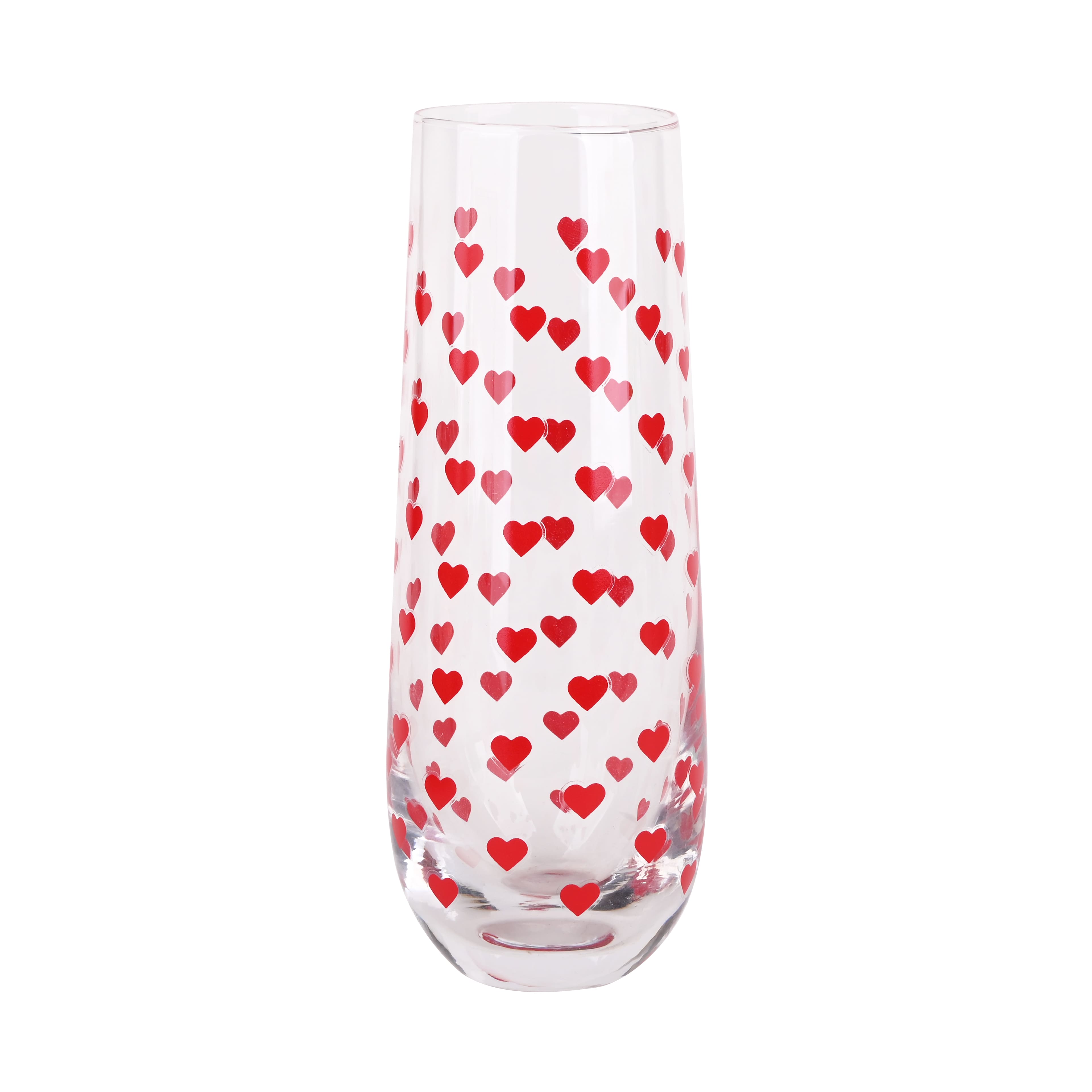 Red Hearts Toss Champagne Flute by Celebrate It™