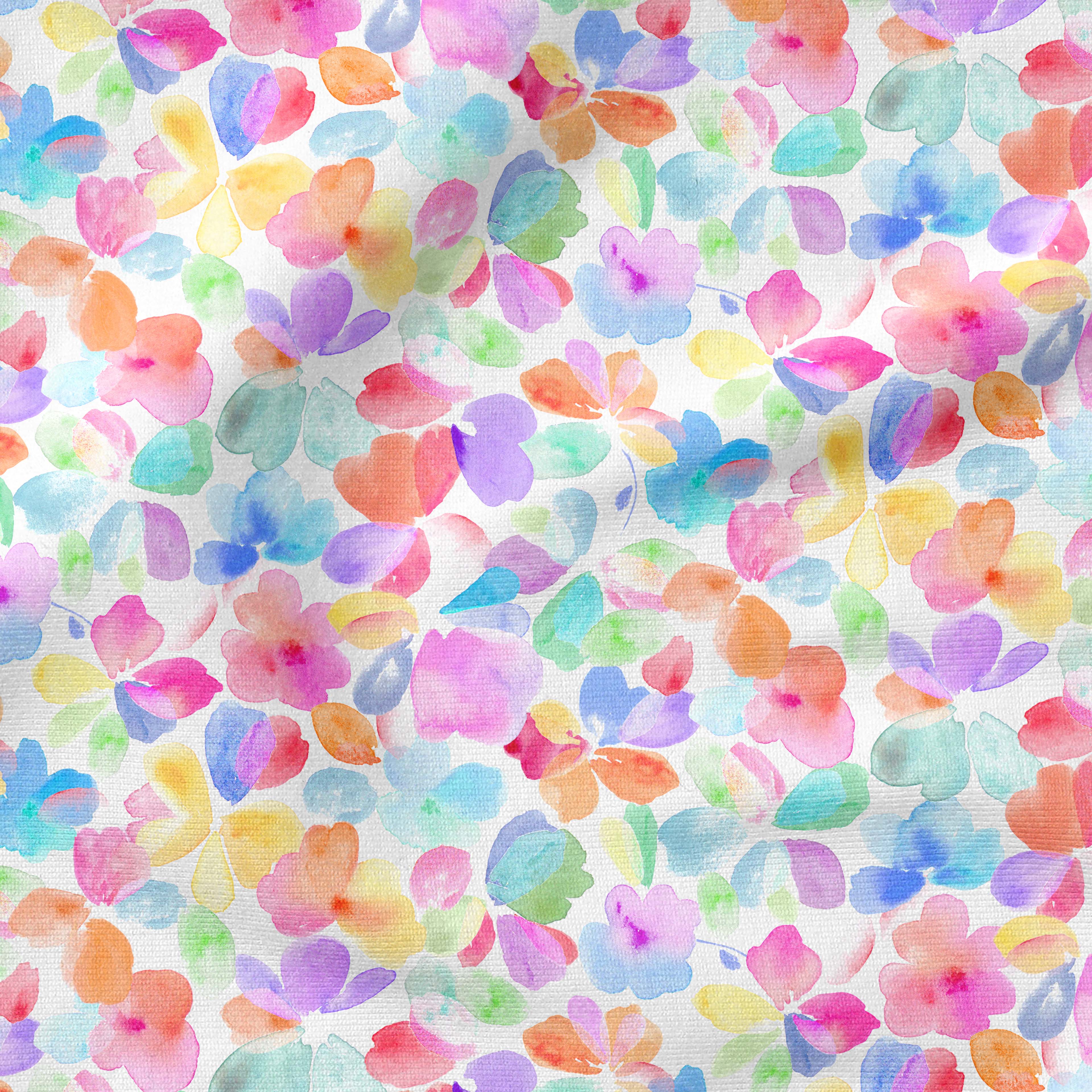 Fabric Editions Multicolor Abstract Floral Cotton Fabric
