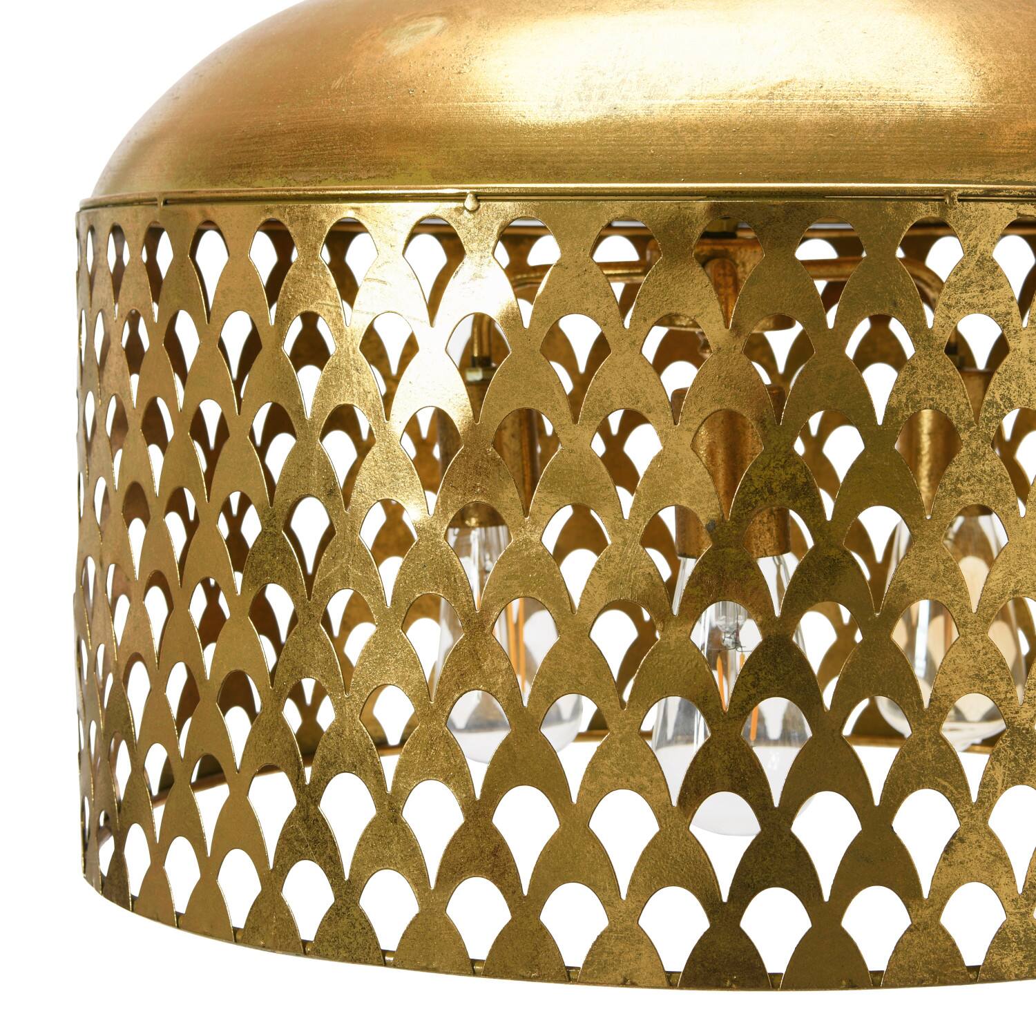 Hello Honey&#xAE; 20&#x22; Vintage Brushed Gold Metal Ceiling Light