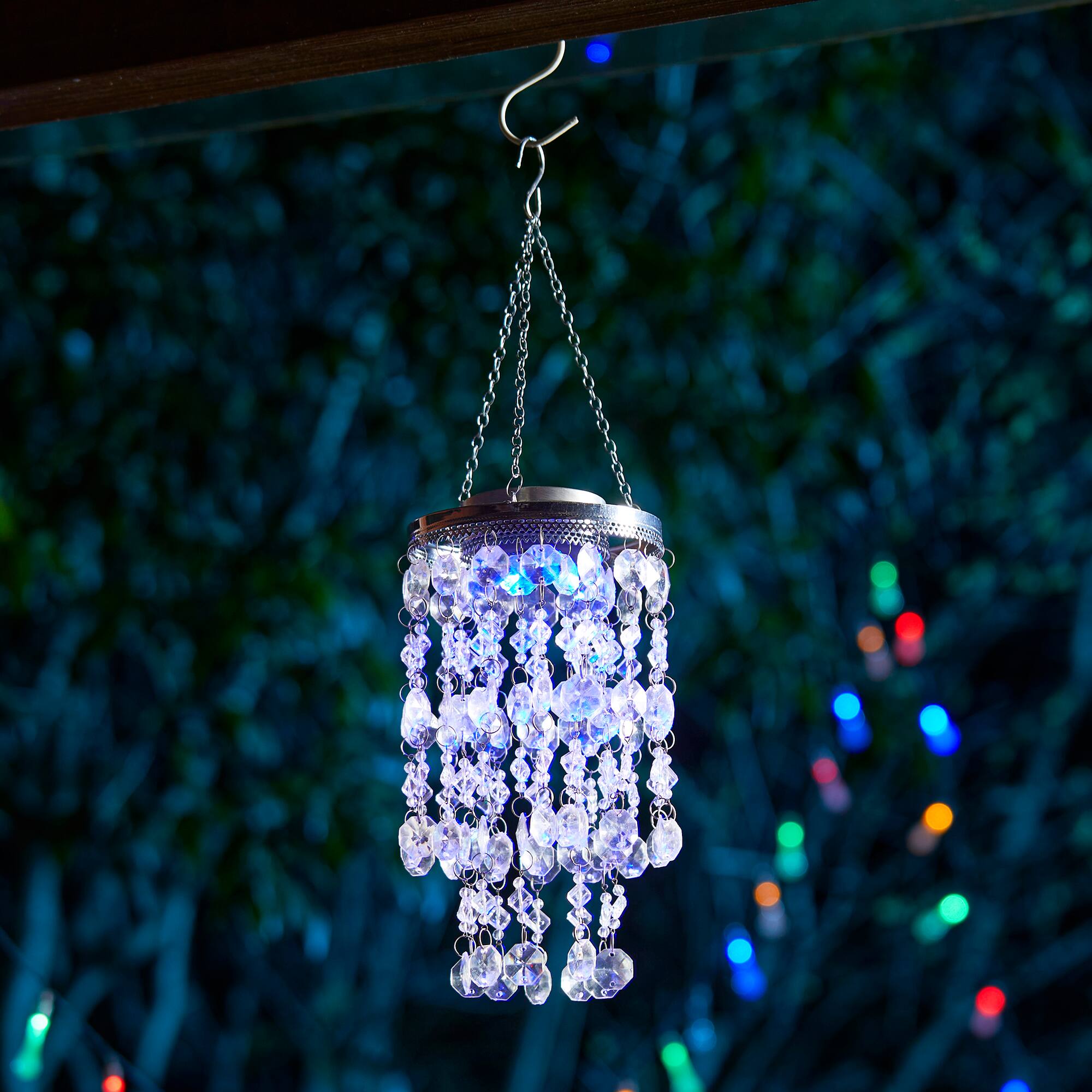 Glitzhome&#xAE; 18.75&#x22; Solar Lit Beaded Wind Chimes, 2ct.