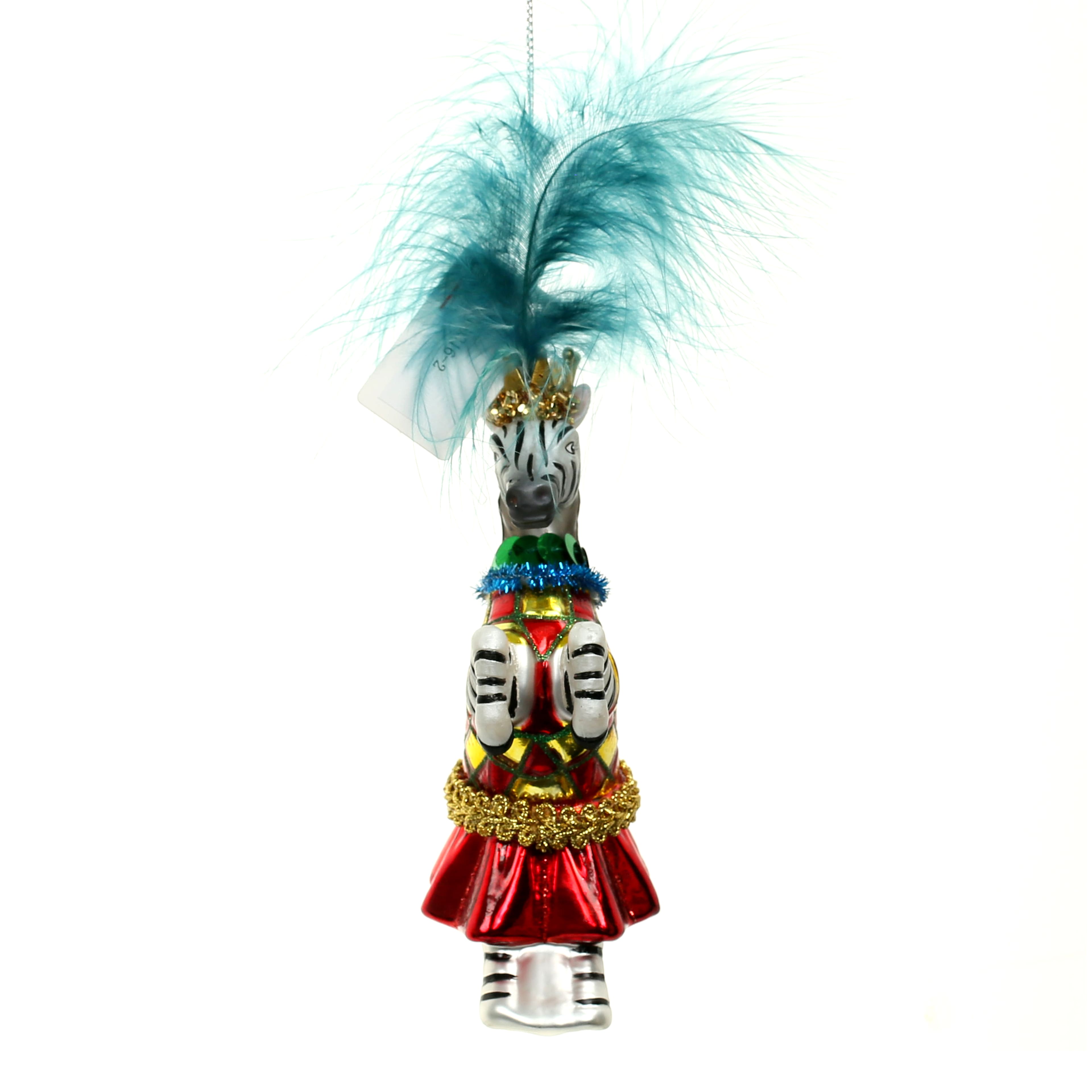 8&#x22; Zebra in Dress Glass Ornament by Ashland&#xAE;