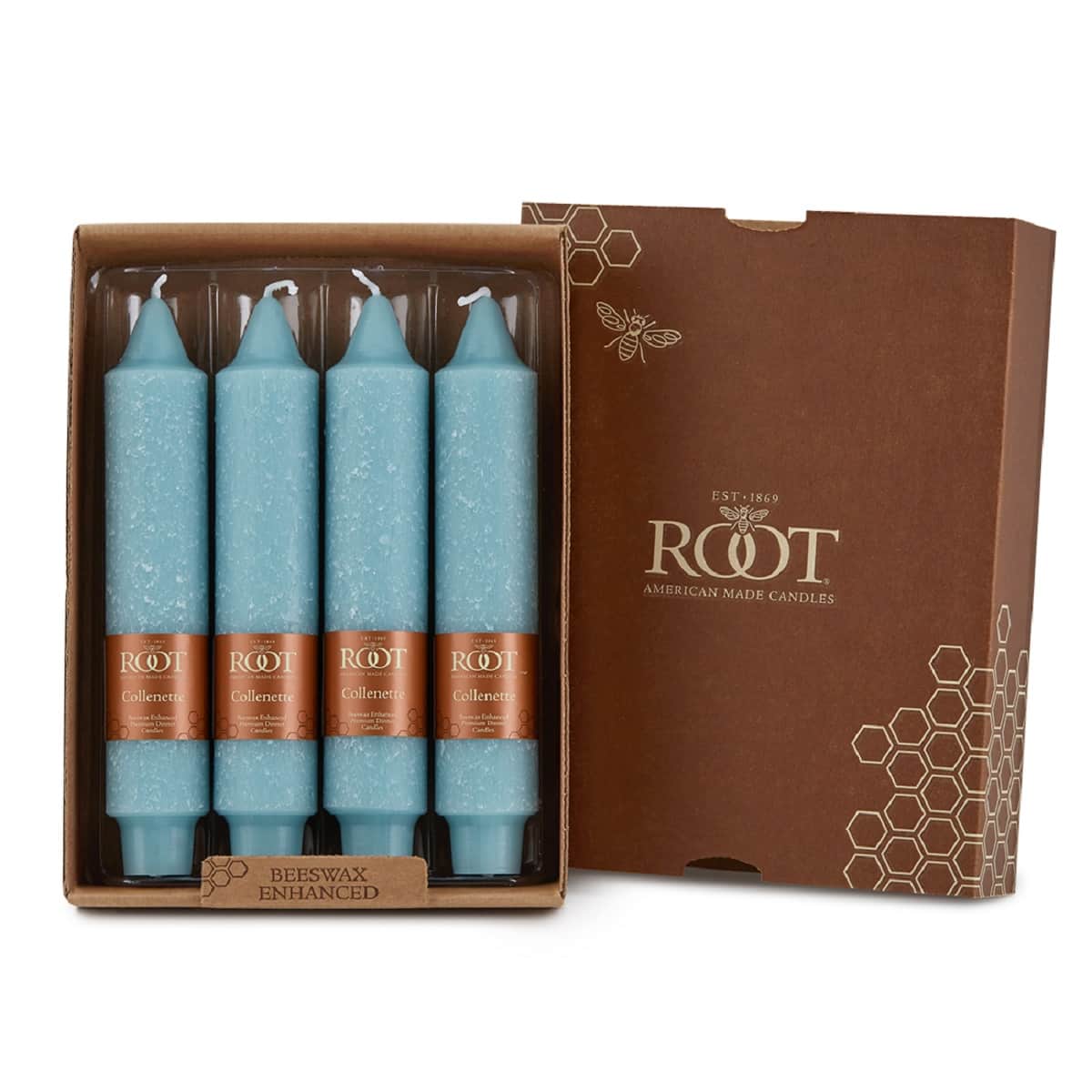 Root Candles 7" Unscented Timberline™ Collenette Taper Candles, 4ct.