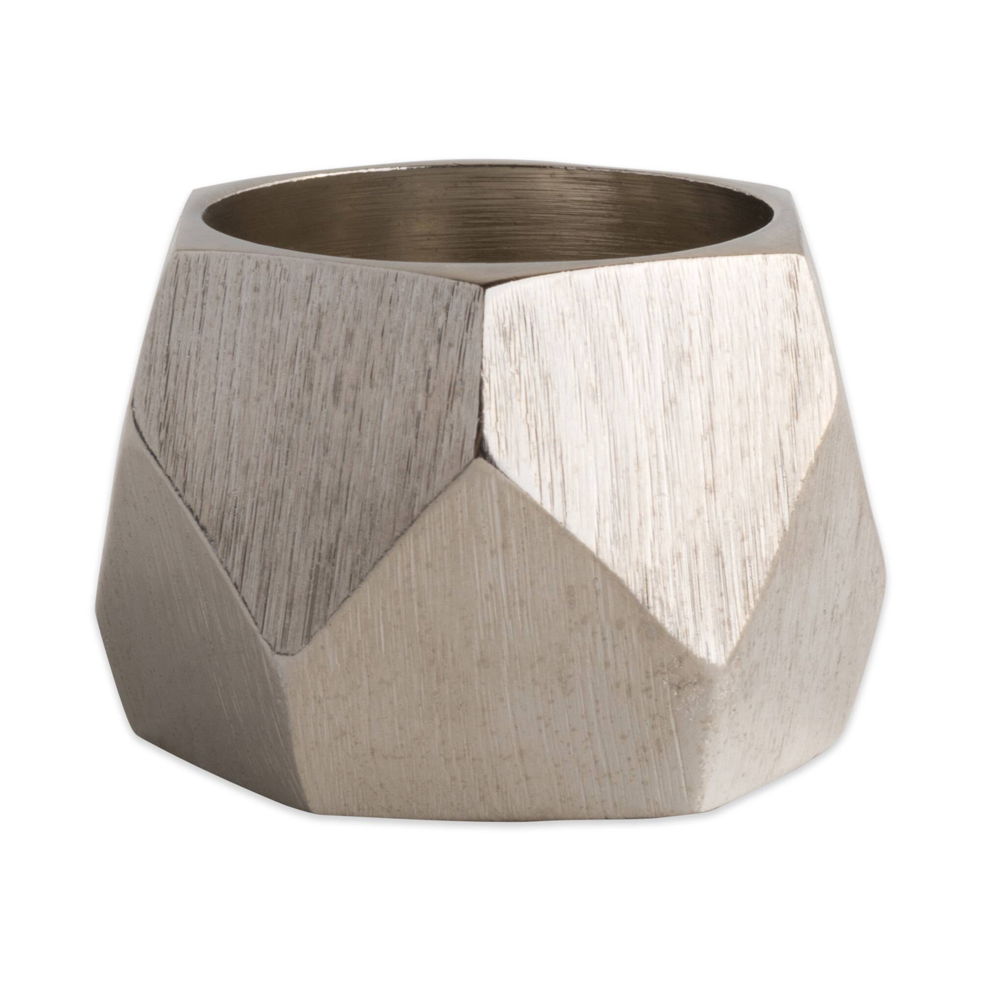 DII&#xAE; Silver Triangle Band Napkin Rings, 6ct.