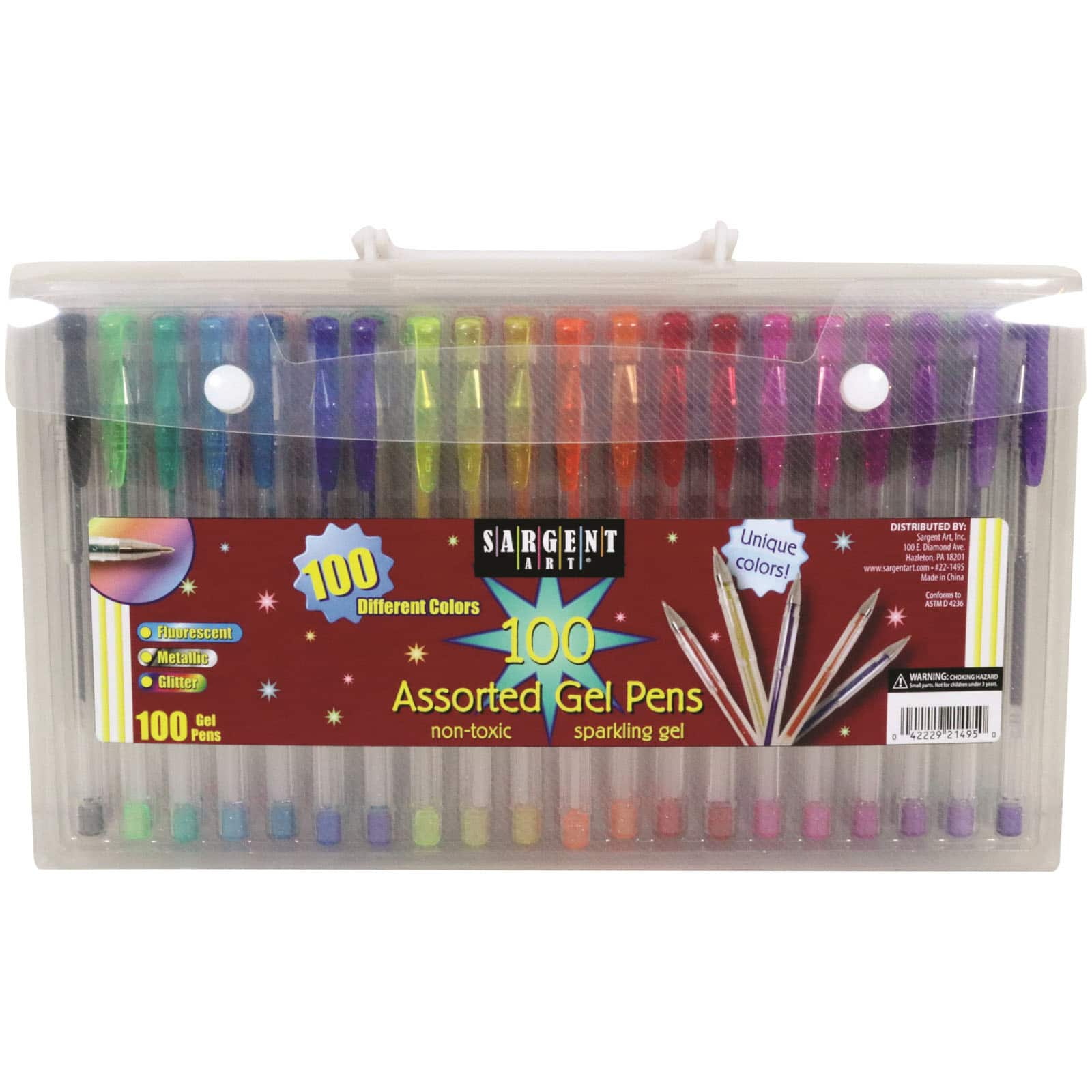 Sargent Art Gel Pens In Case With Handle 100ct Michaels   D304952S 1 