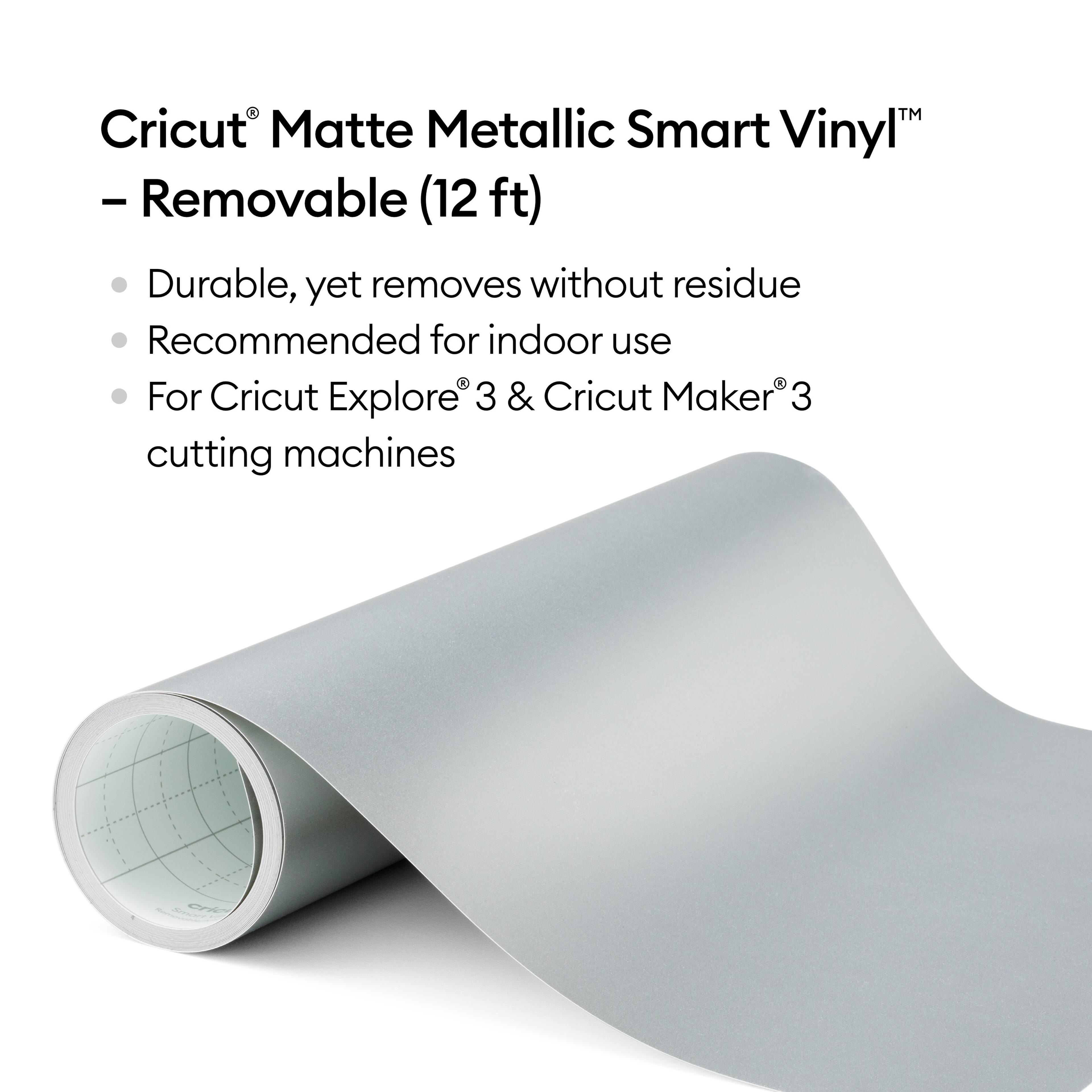 Cricut® 12ft. Removable Matte Metallic Smart Vinyl™