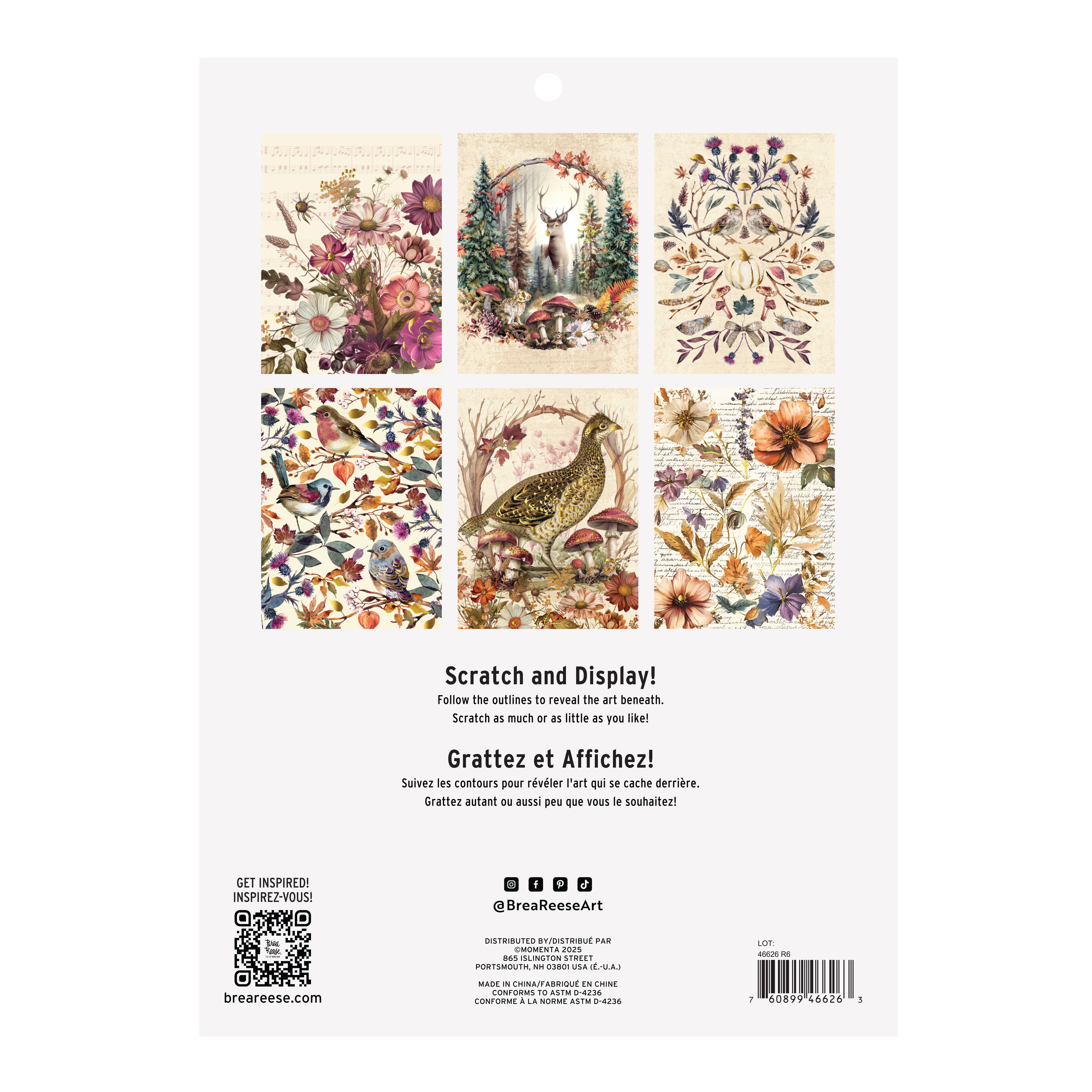Brea Reese&#x2122; 9&#x22; x 12&#x22; Woodland Songs Scratch Art Paper Pad