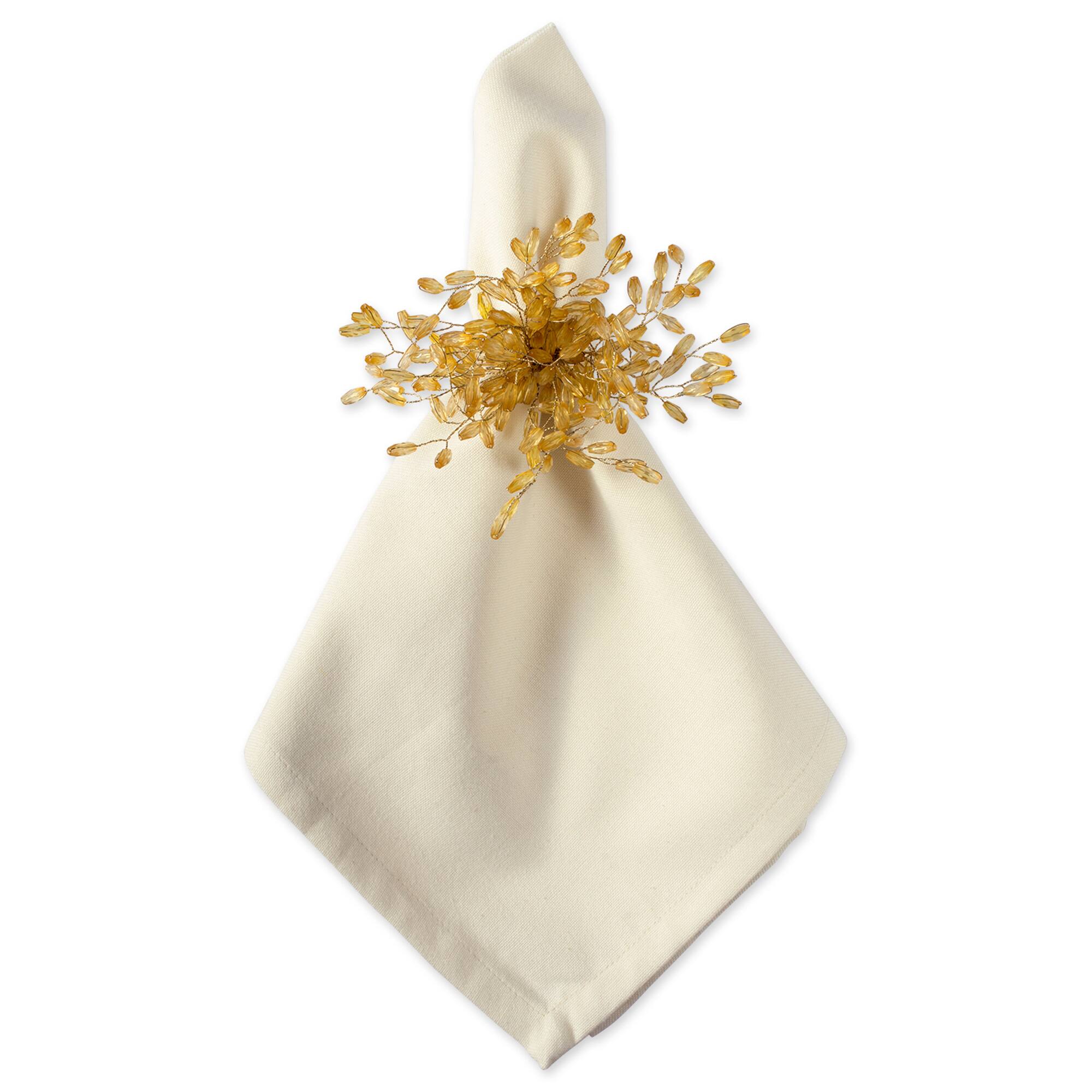 DII&#xAE; Gold Beaded Burst Napkin Rings, 6ct.