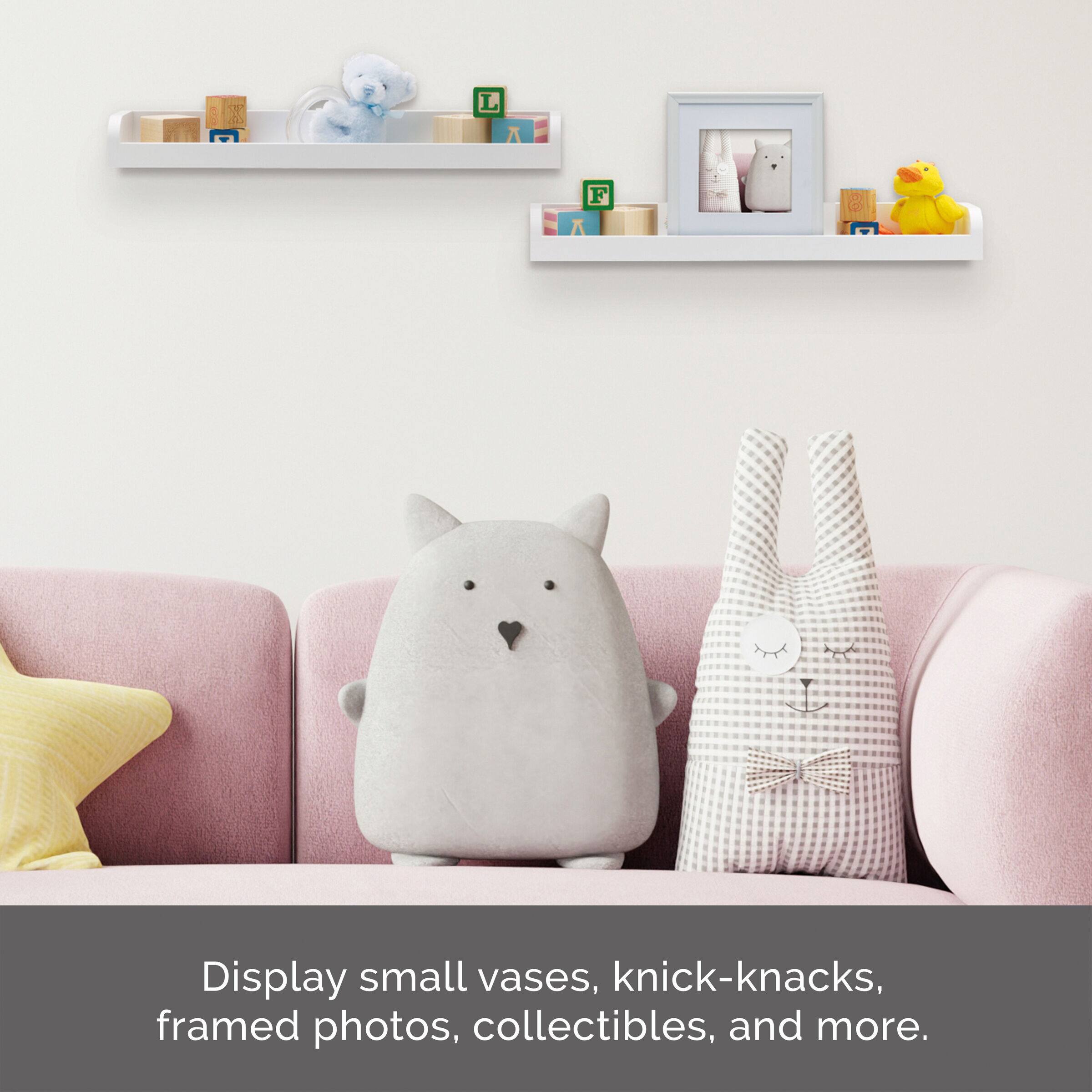 Melannco White MDF 18" Shelf, 2ct.