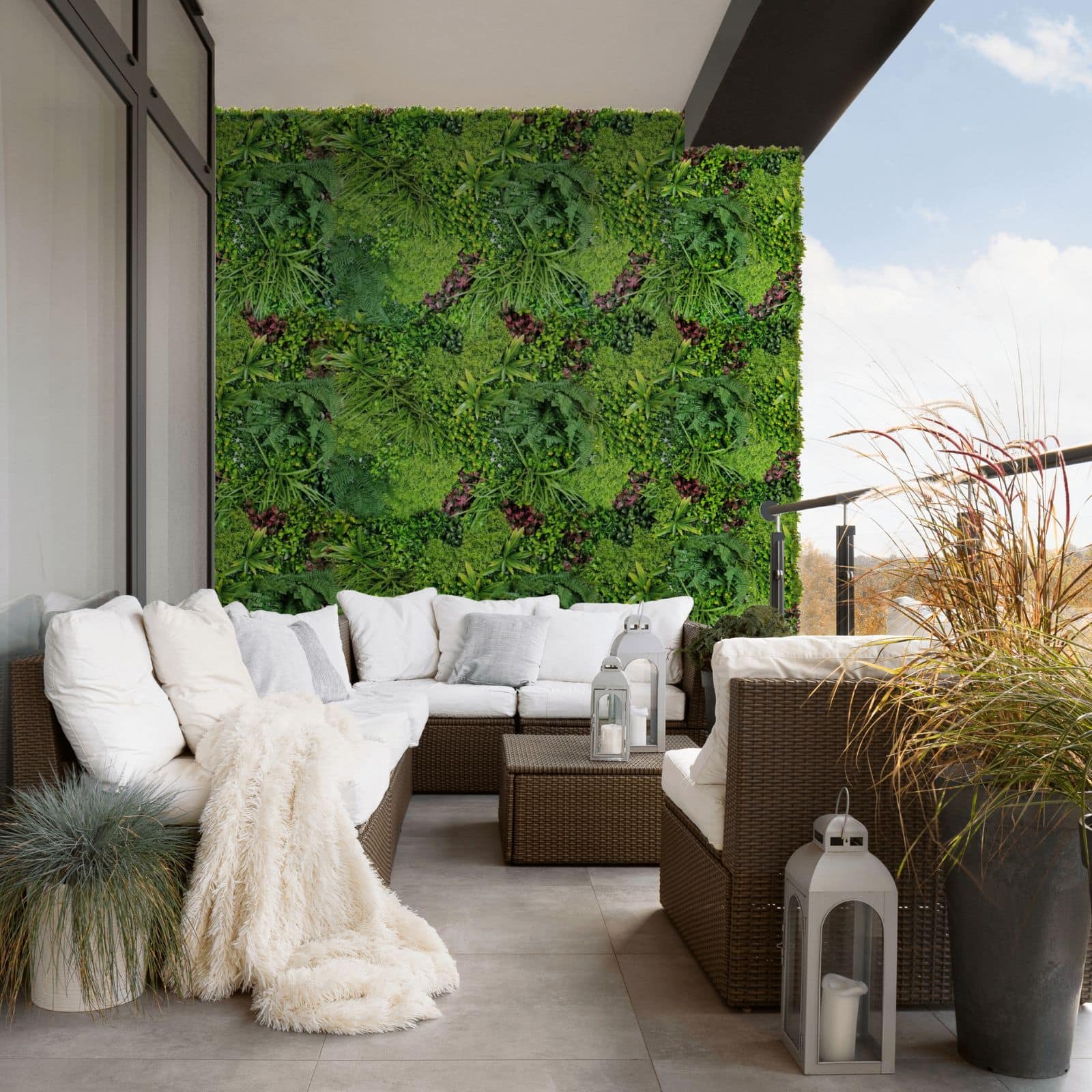 3ft. Firenze Style Artificial Plant Living Wall Panel