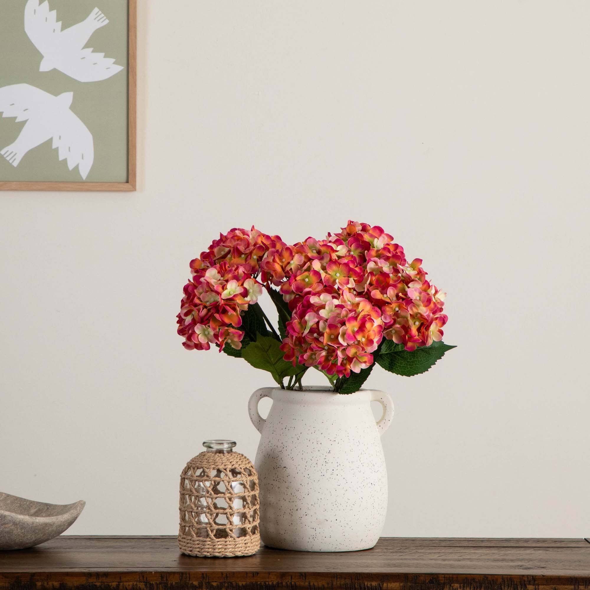 20" Pink Hydrangea Flower Stems, 3ct.