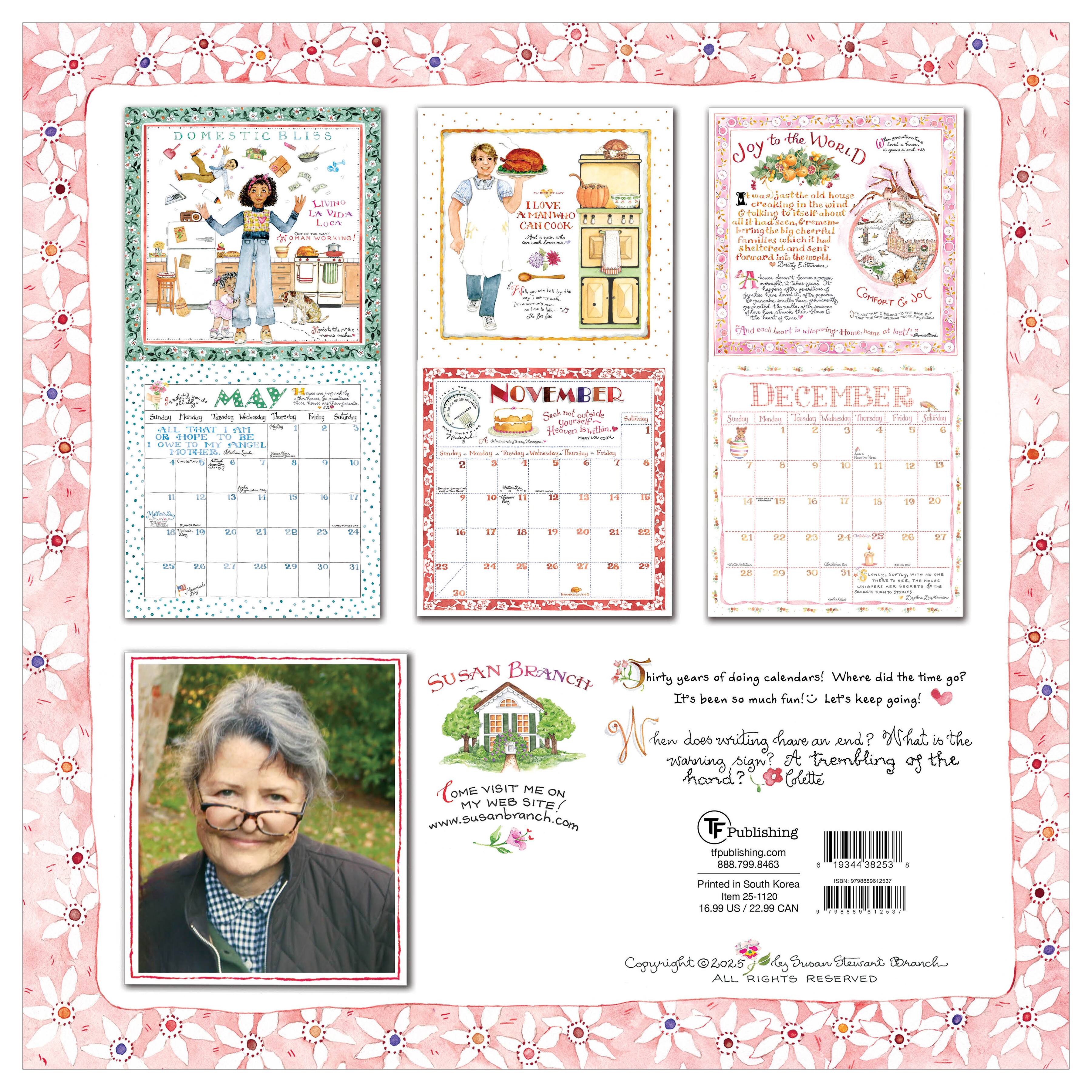 TF Publishing 2025 Susan Branch Wall Calendar