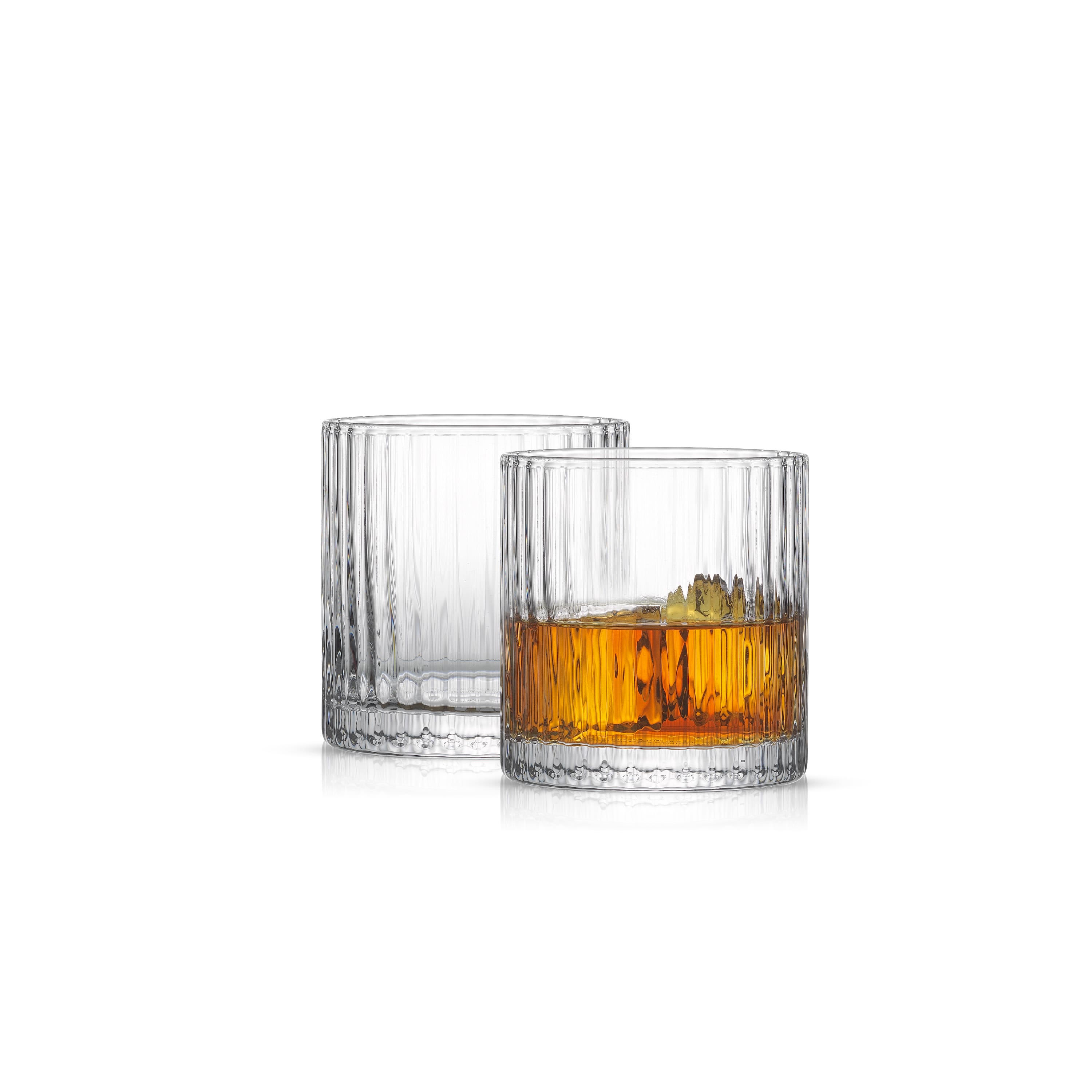 JoyJolt® 10oz. Elle Fluted Double Old Fashion Whiskey Glasses, 2ct.
