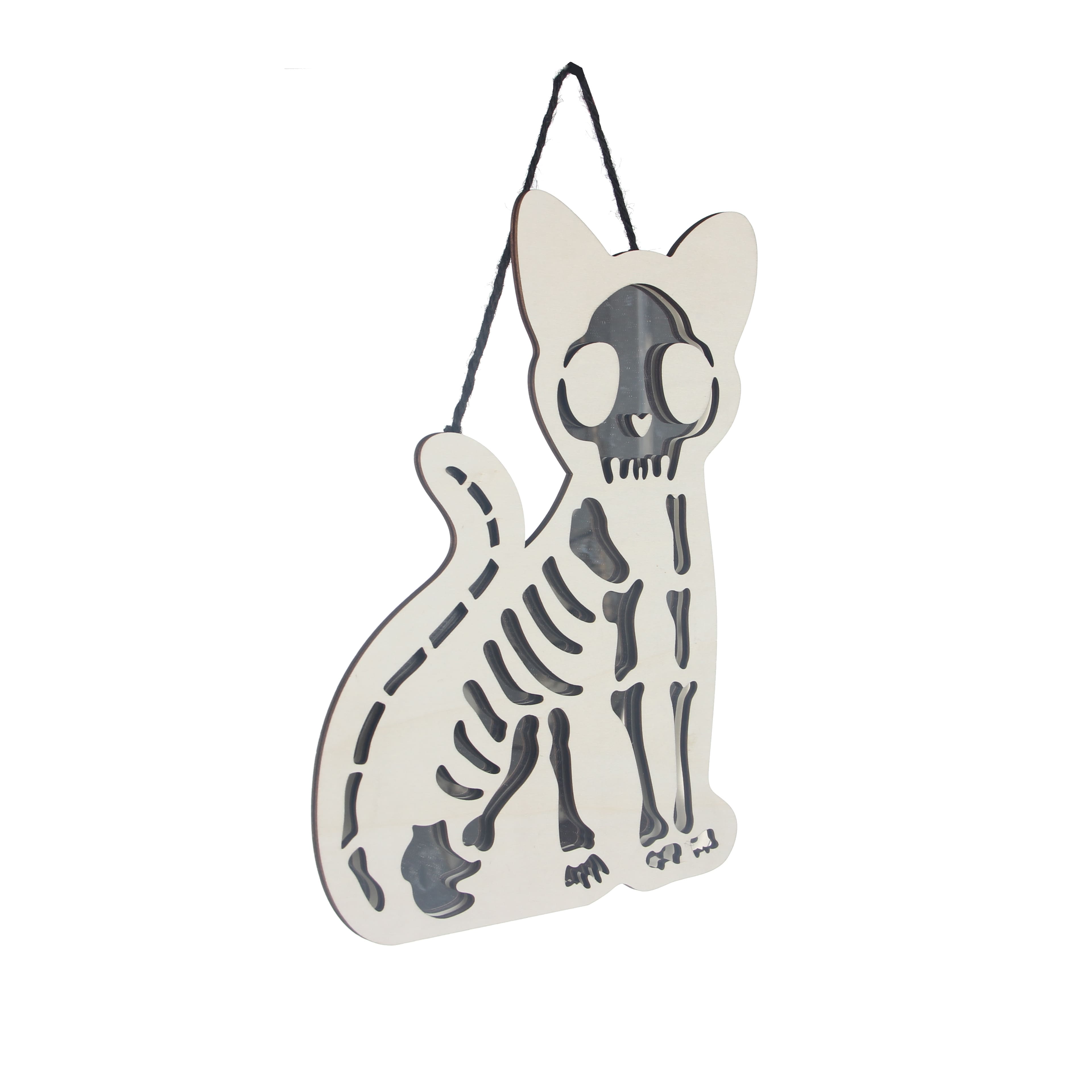 11.5&#x22; DIY Cat Mirror Hanging Wood D&#xE9;cor by Make Market&#xAE;