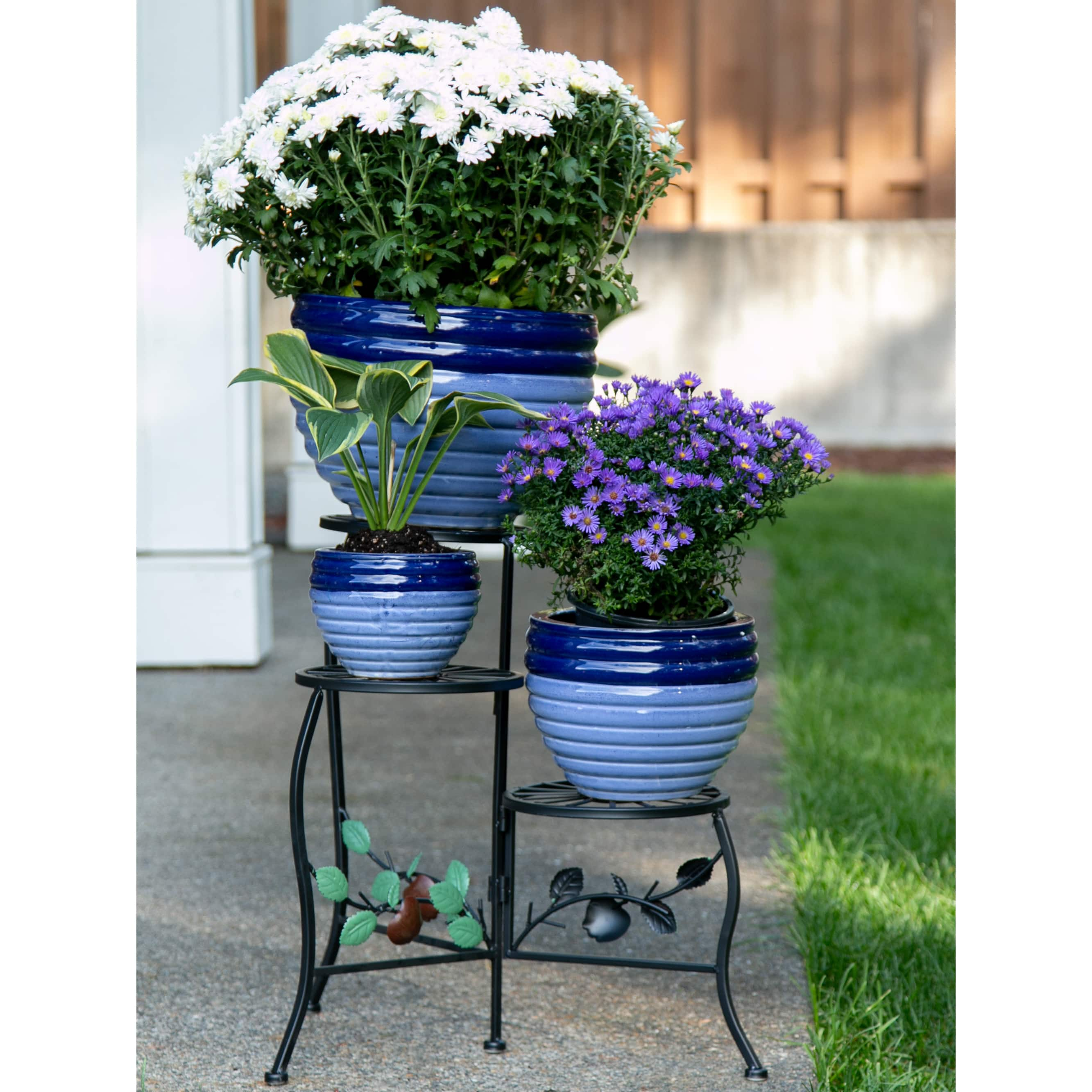 Duo Blue Tone Planter Set