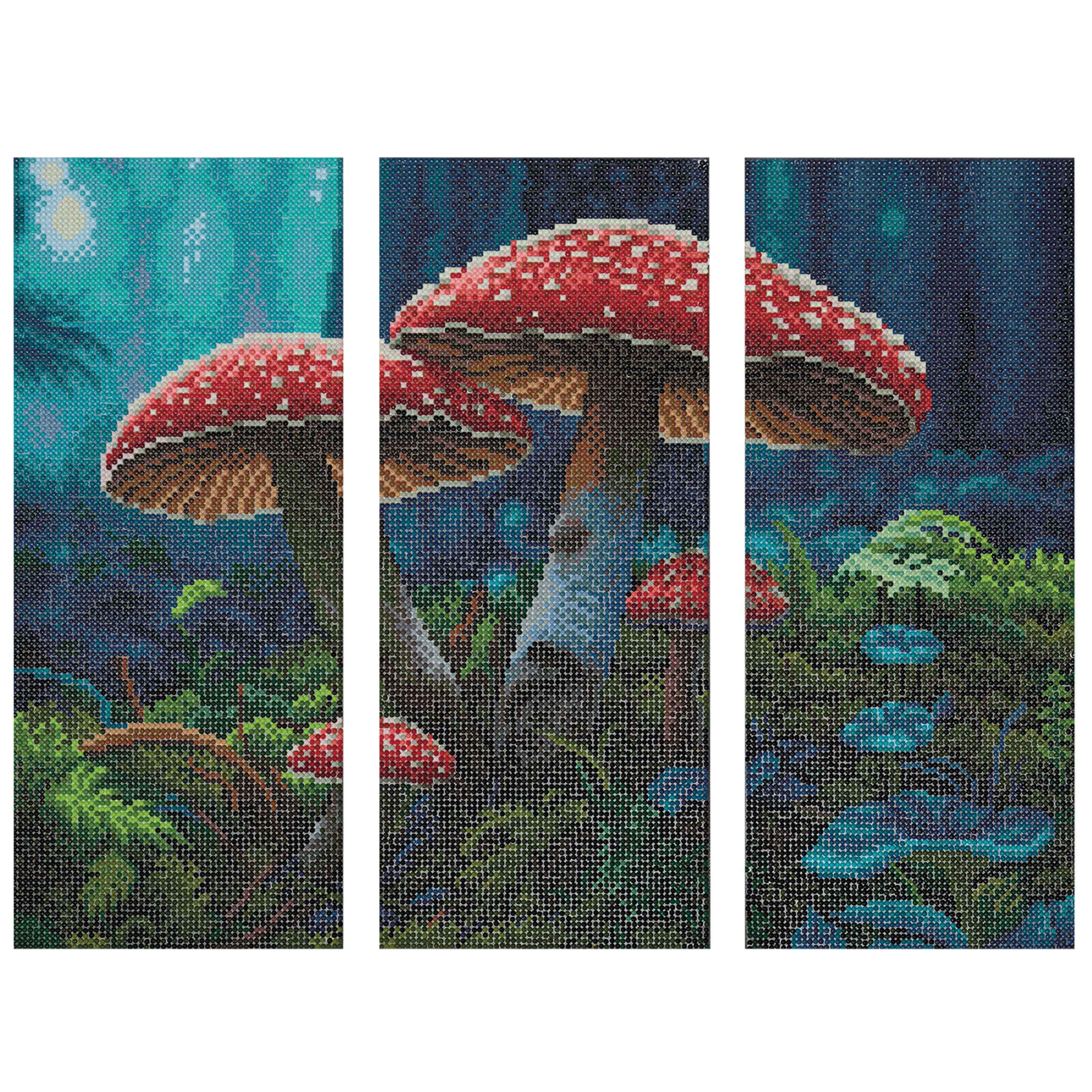 Mushroom 3-Panel Diamond Art Kit by Make Market®