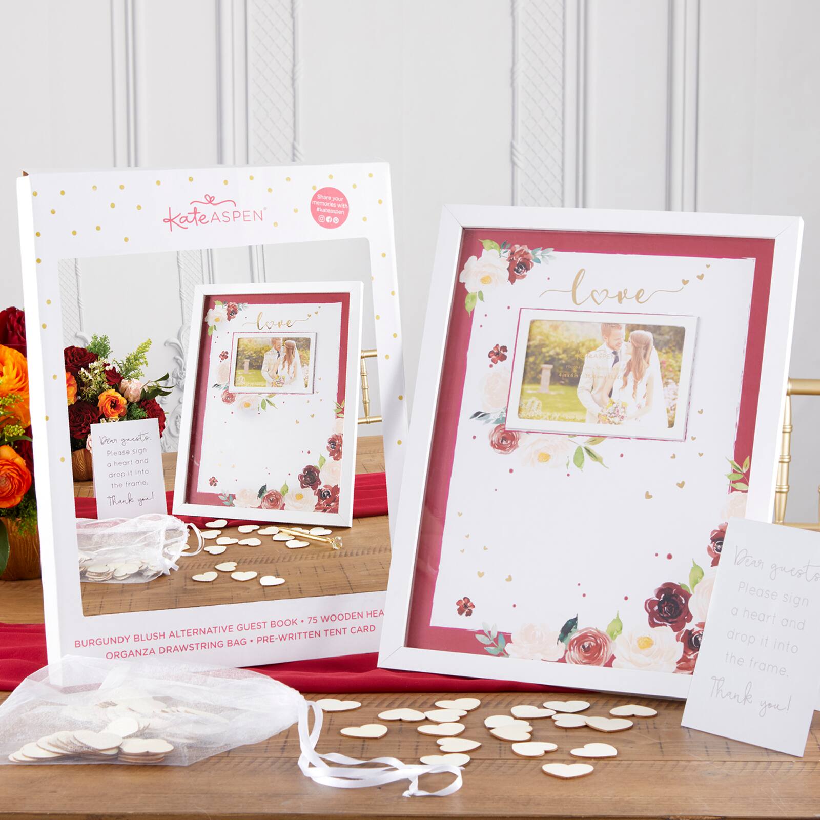 Kate Aspen® Burgundy Blush Wedding Guest Book Alternative