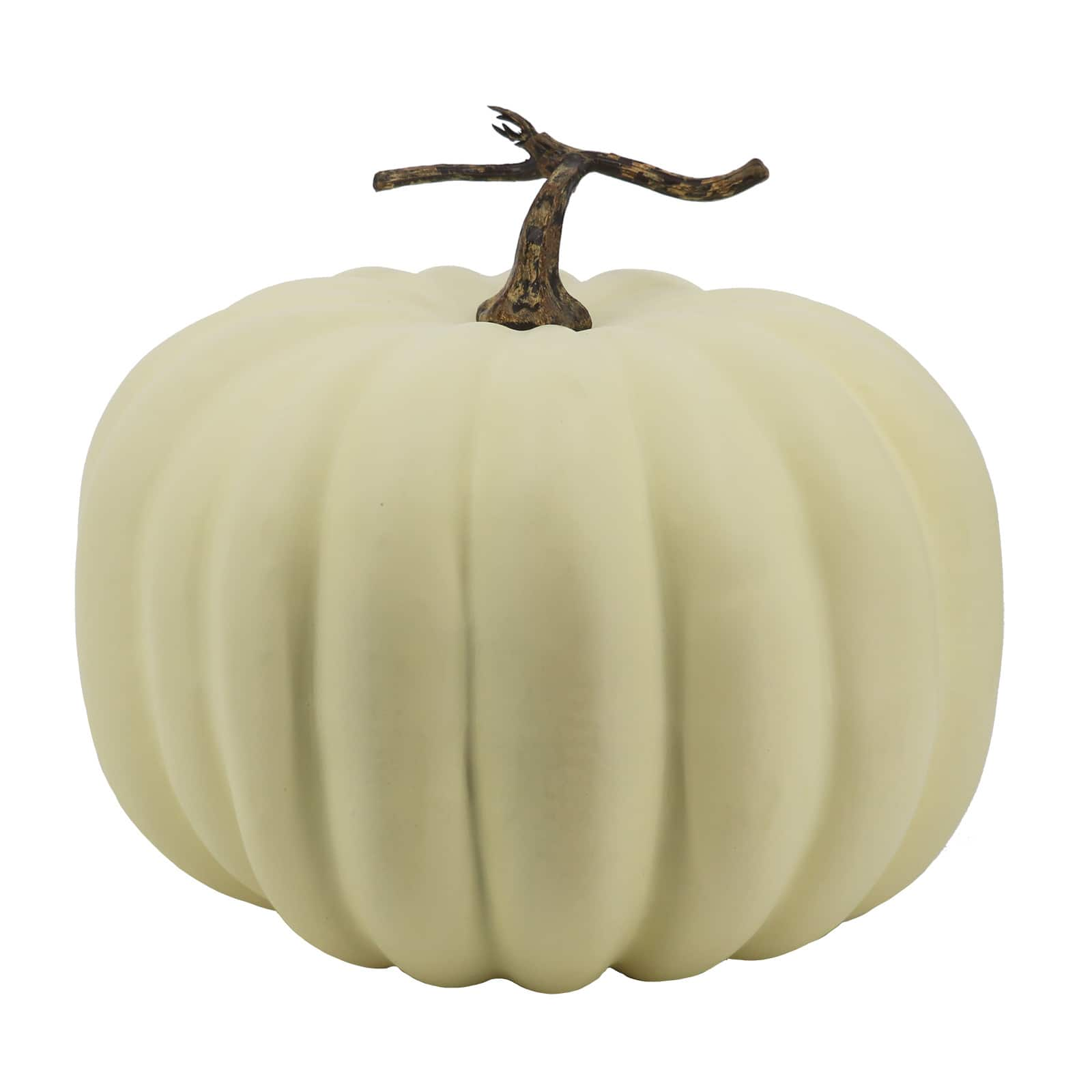 15.5&#x22; Extra Large Cream Decorative Pumpkin by Ashland&#xAE;