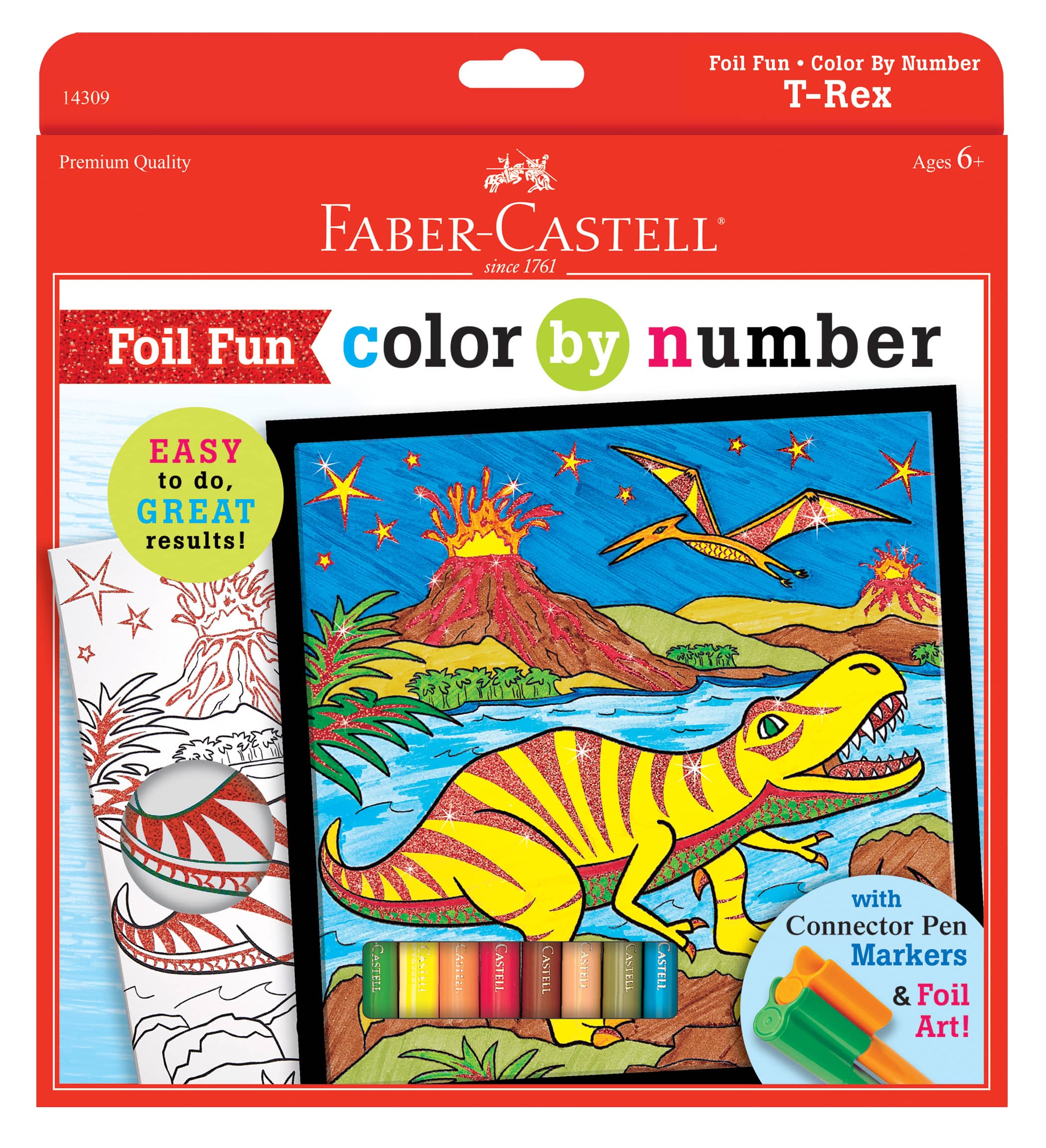 Faber-Castell Foil Fun Color by Number T-Rex