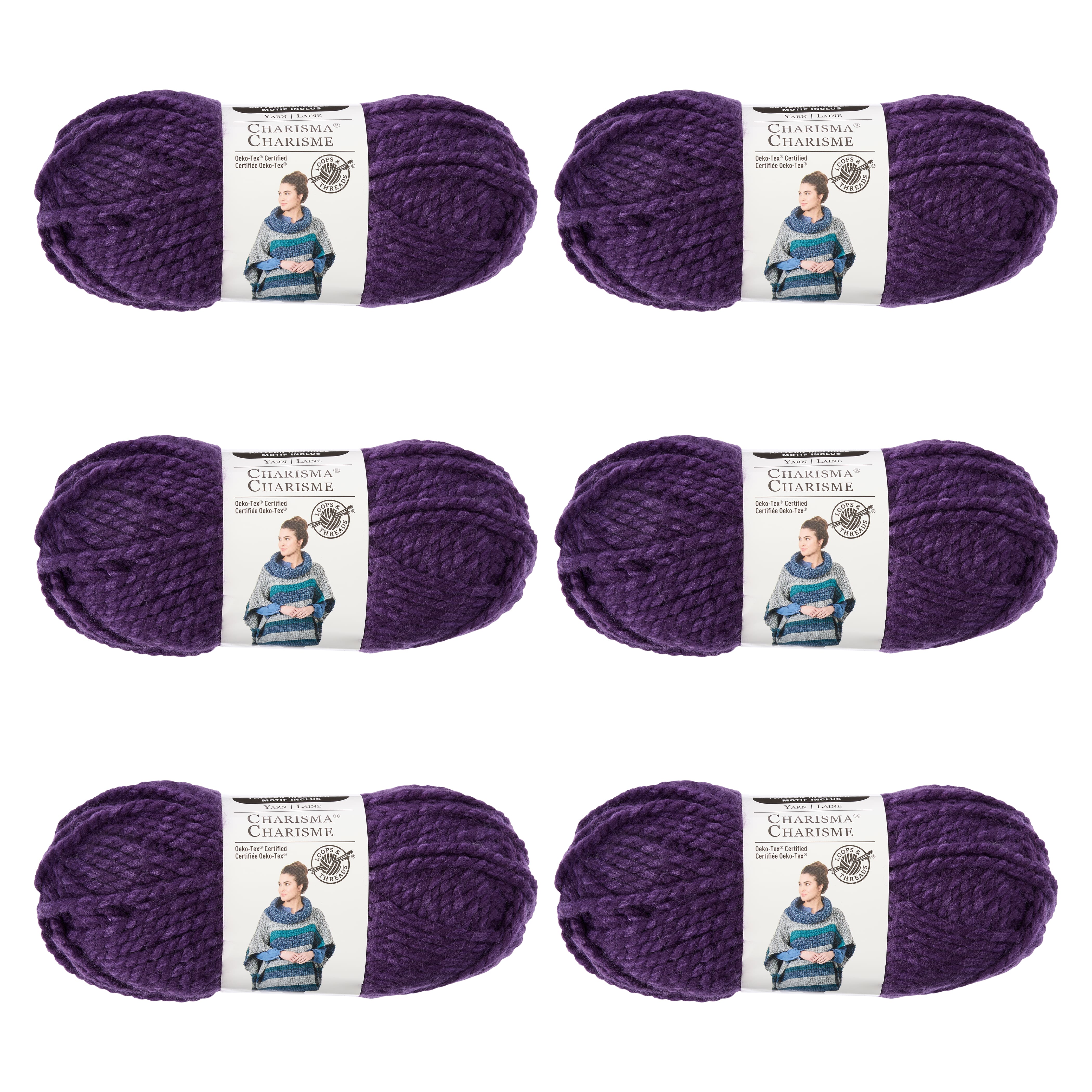 6 Pack: Charisma™ Heather Yarn by Loops & Threads® 