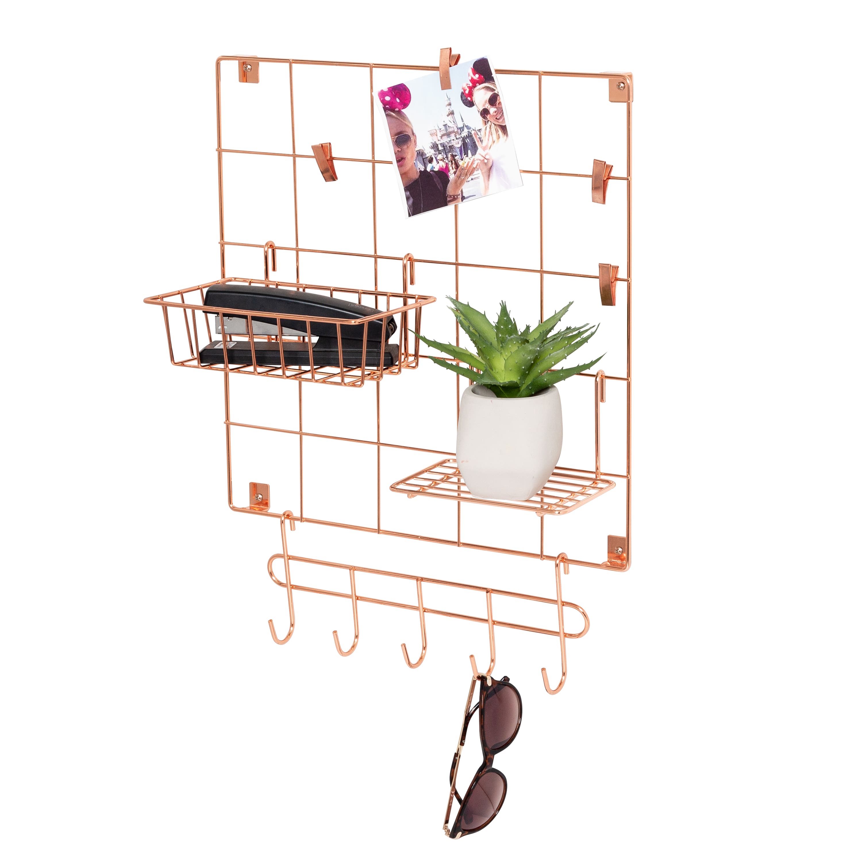 8 Pack: Honey Can Do Rosy Copper Wall Grid Kit