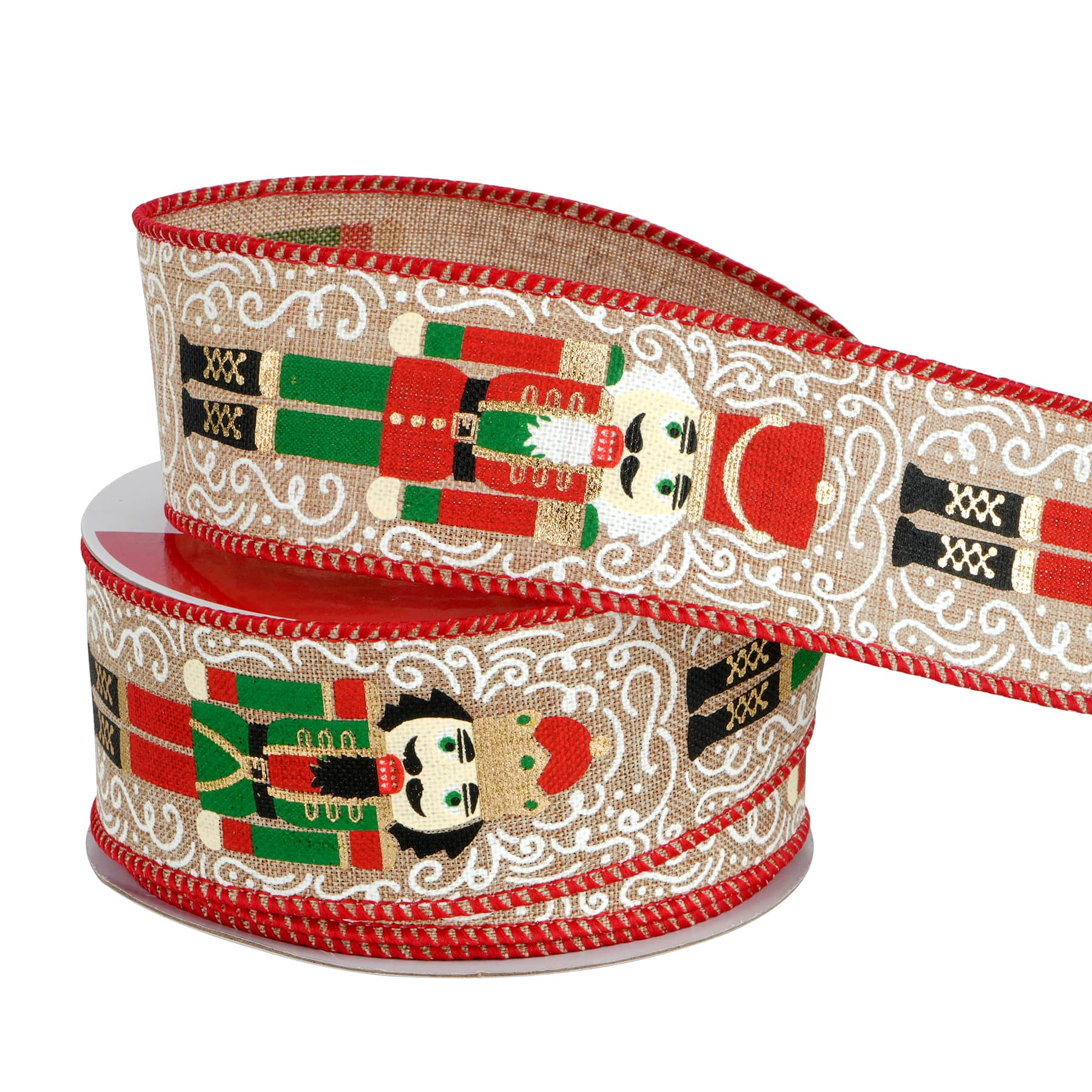 1.5&#x22; x 10yd. Nutcracker Wired Ribbon by Celebrate It&#xAE; Christmas