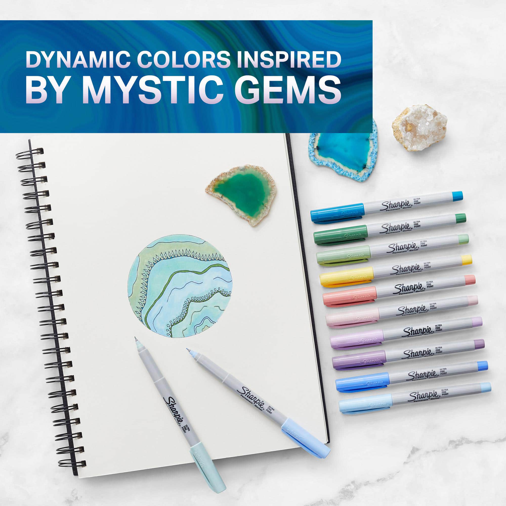 12 Packs: 12 ct. (144 total) Mystic Gems Sharpie&#xAE; Ultra Fine Point Permanent Markers