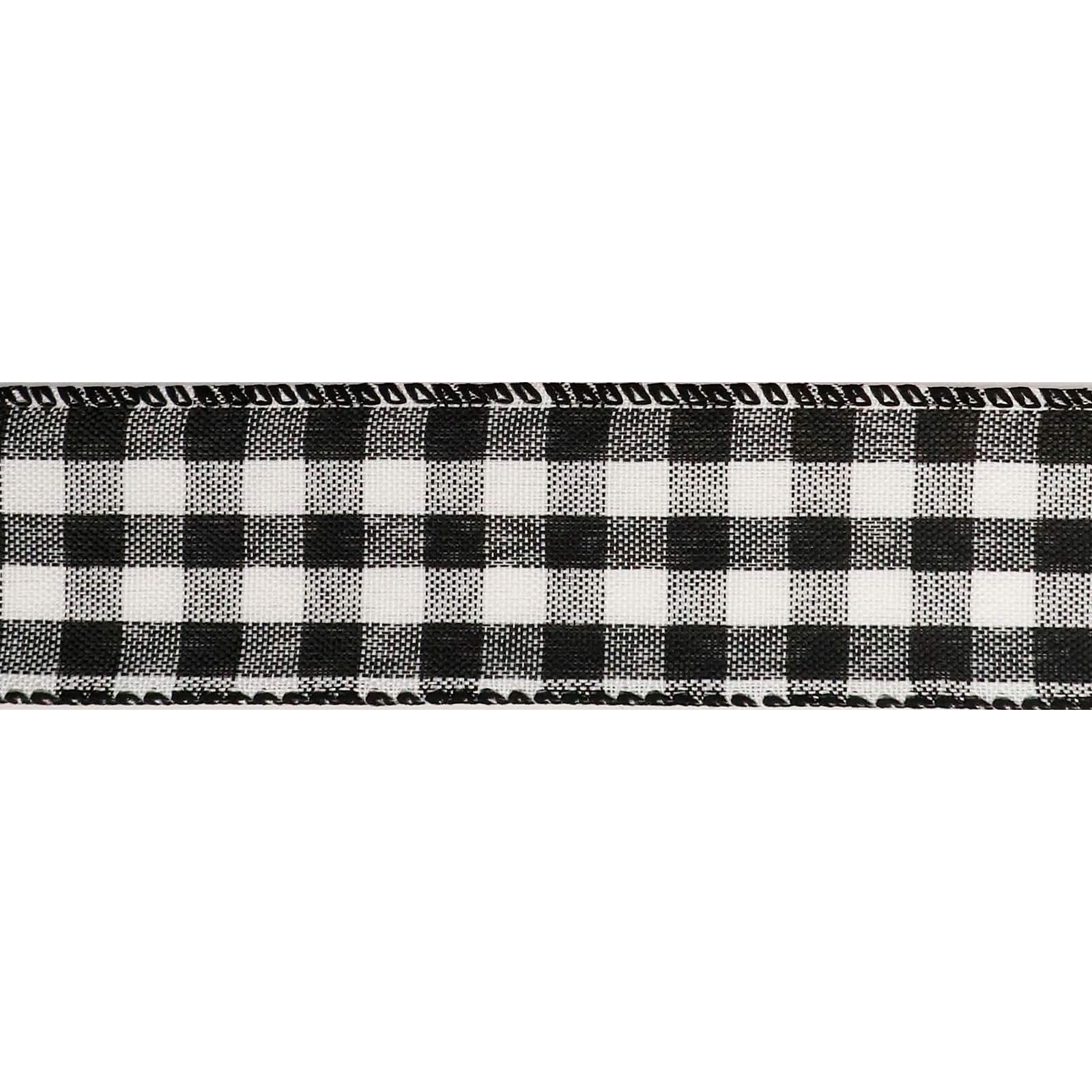 12 Pack: 1.5&#x22; x 10yd. Wired Gingham Ribbon by Celebrate It&#x2122;