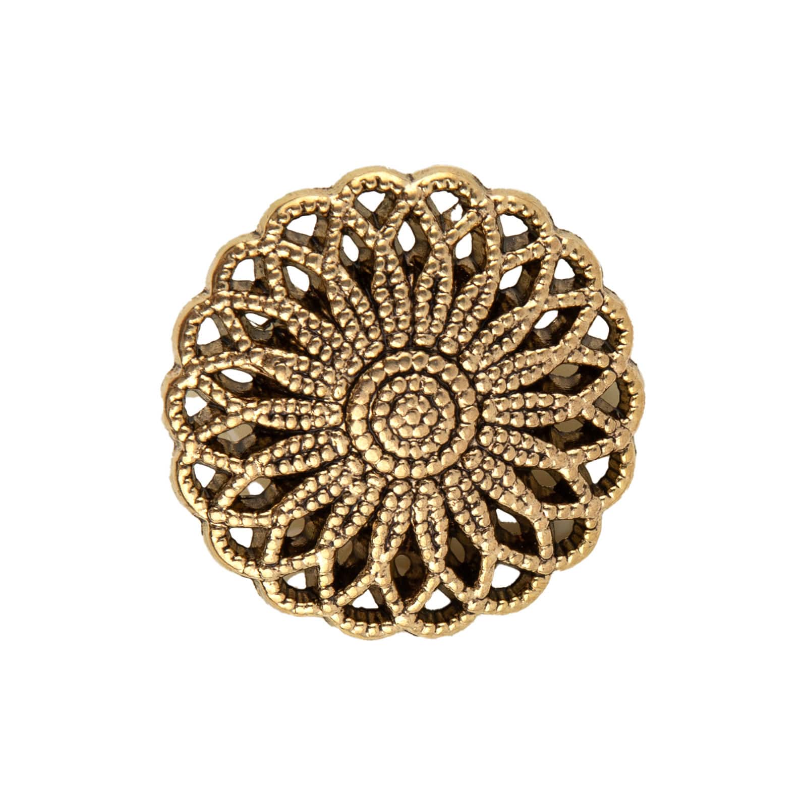 LaMode&#xAE; 1 1/2 Gold Flower Button