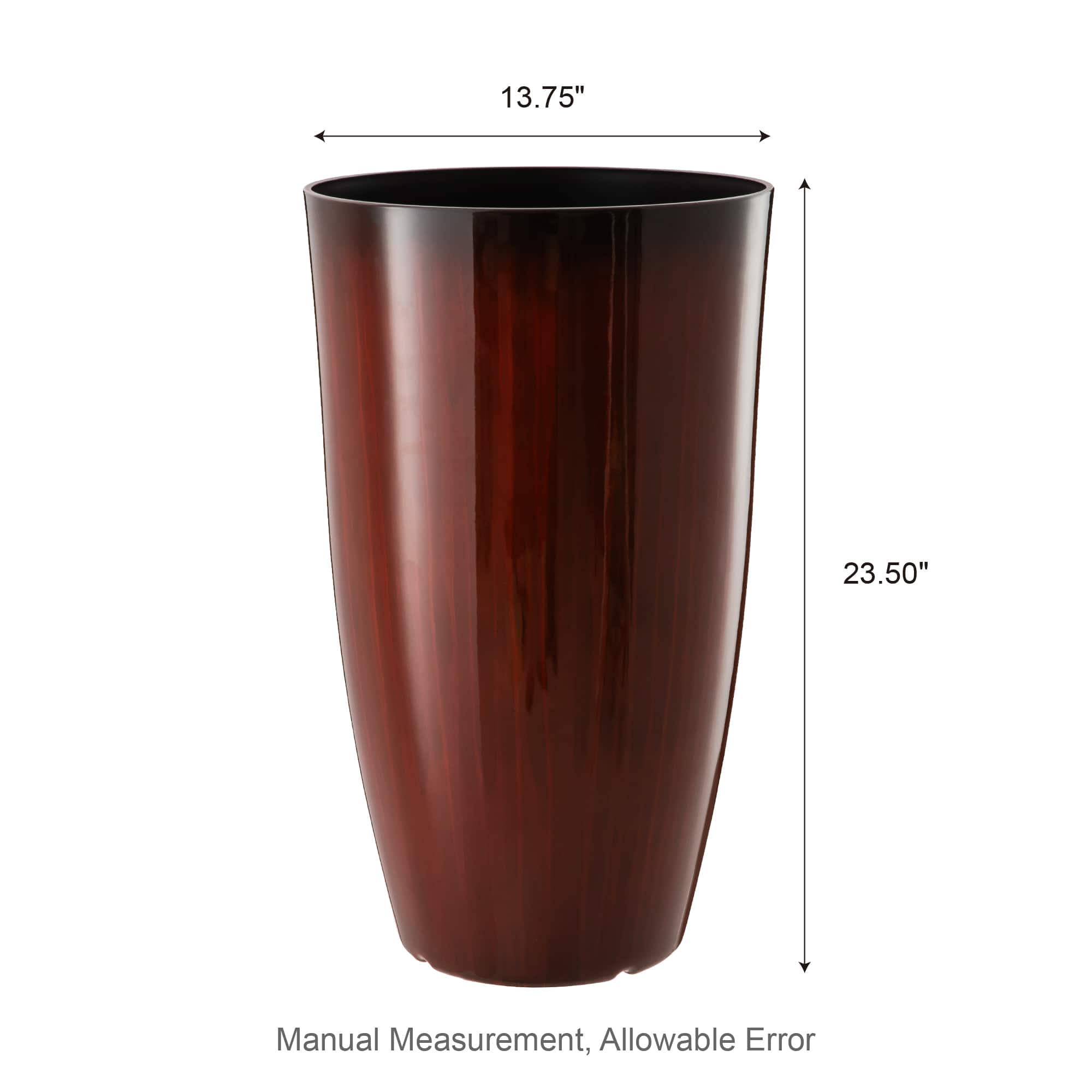 Glitzhome® Oversized Gradient Faux Ceramic Tall Plastic Planters, 2ct.