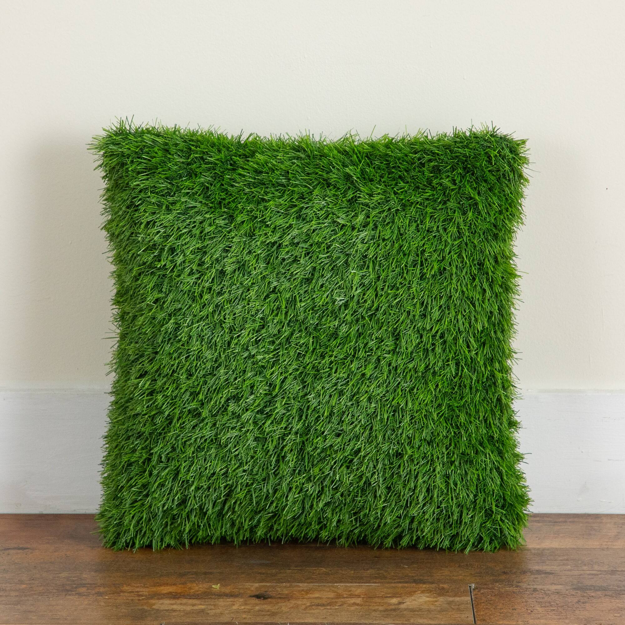 16" UV Resistant Artificial Grass Pillow Cushion (Indoor/Outdoor)