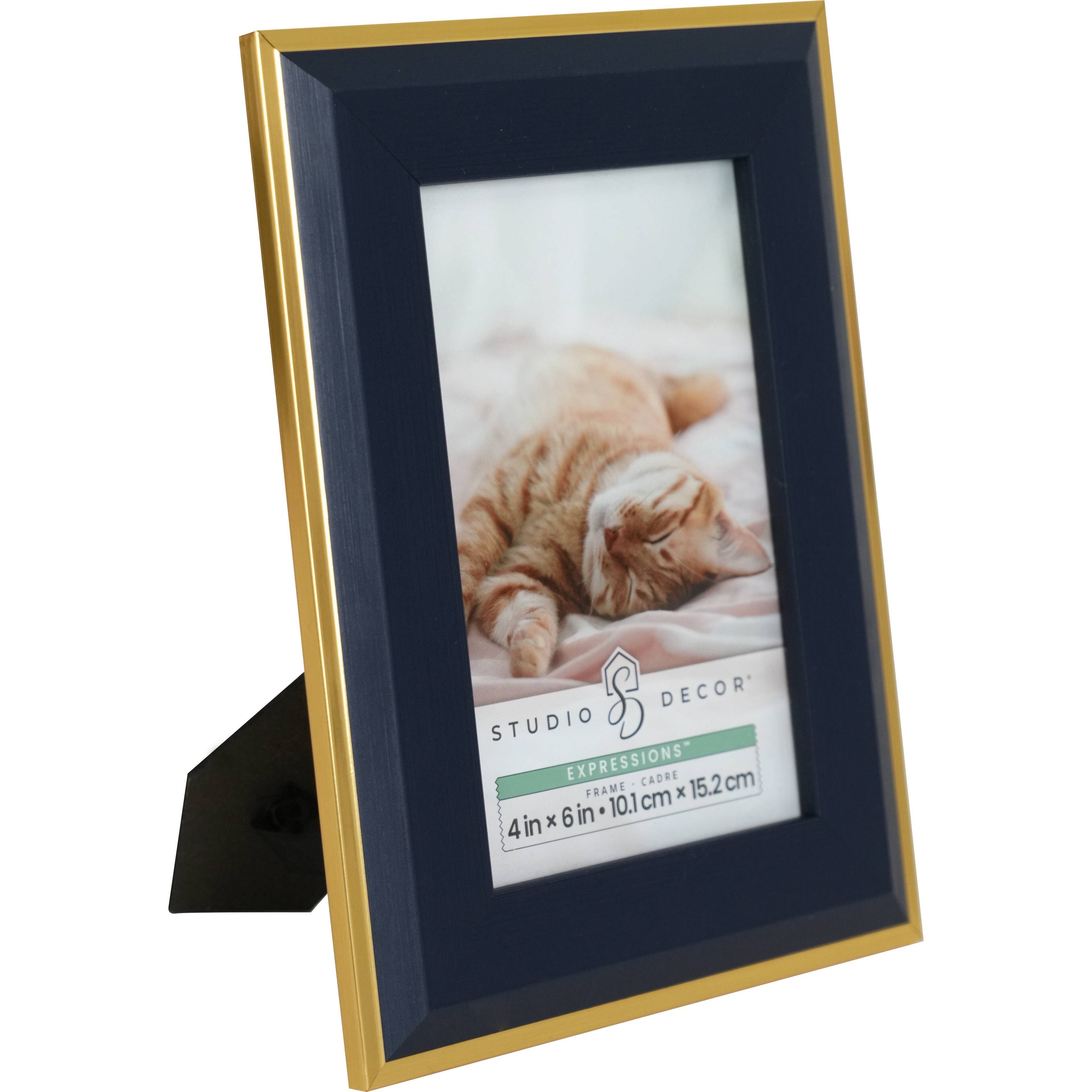 Expressions&#x2122; Navy Blue Frame with Gold Trim by Studio D&#xE9;cor&#xAE;