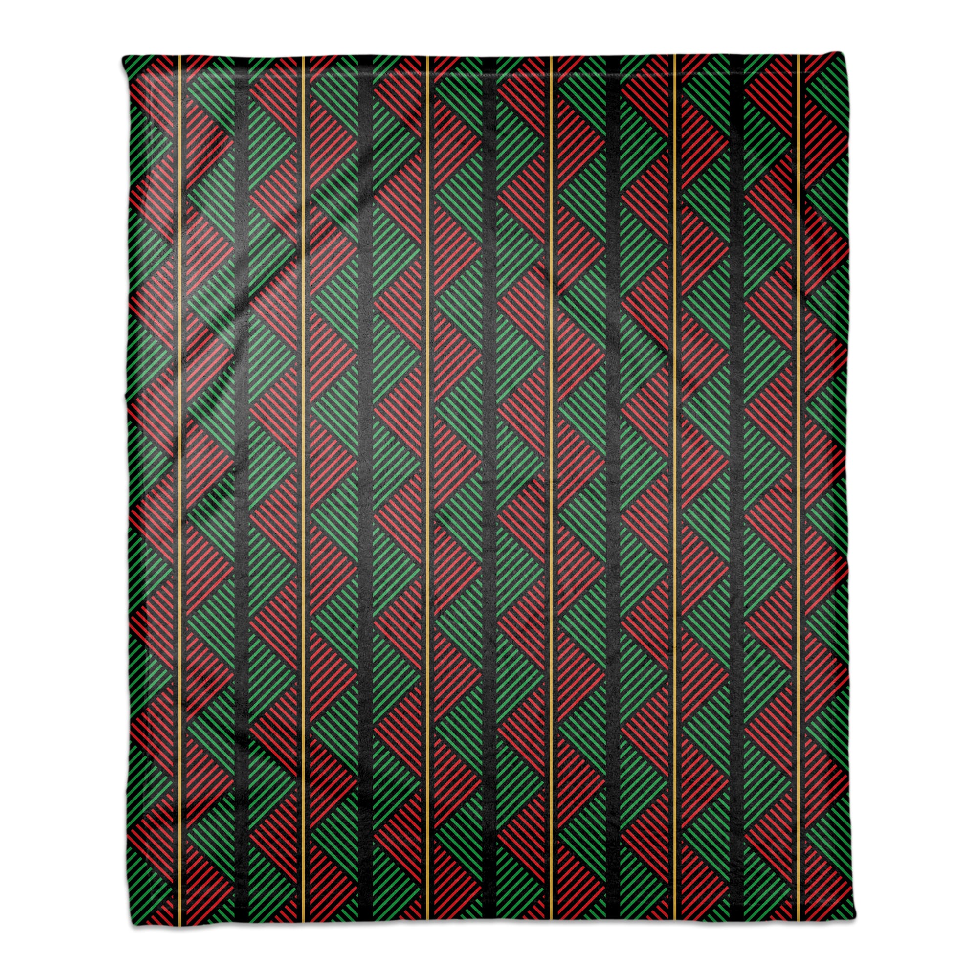 60&#x22; Kwanzaa Zigzag Coral Fleece Blanket