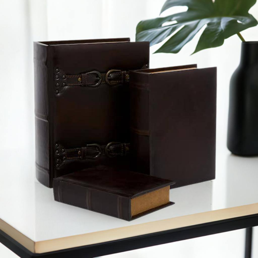 Dark Brown Traditional Wood Box Set